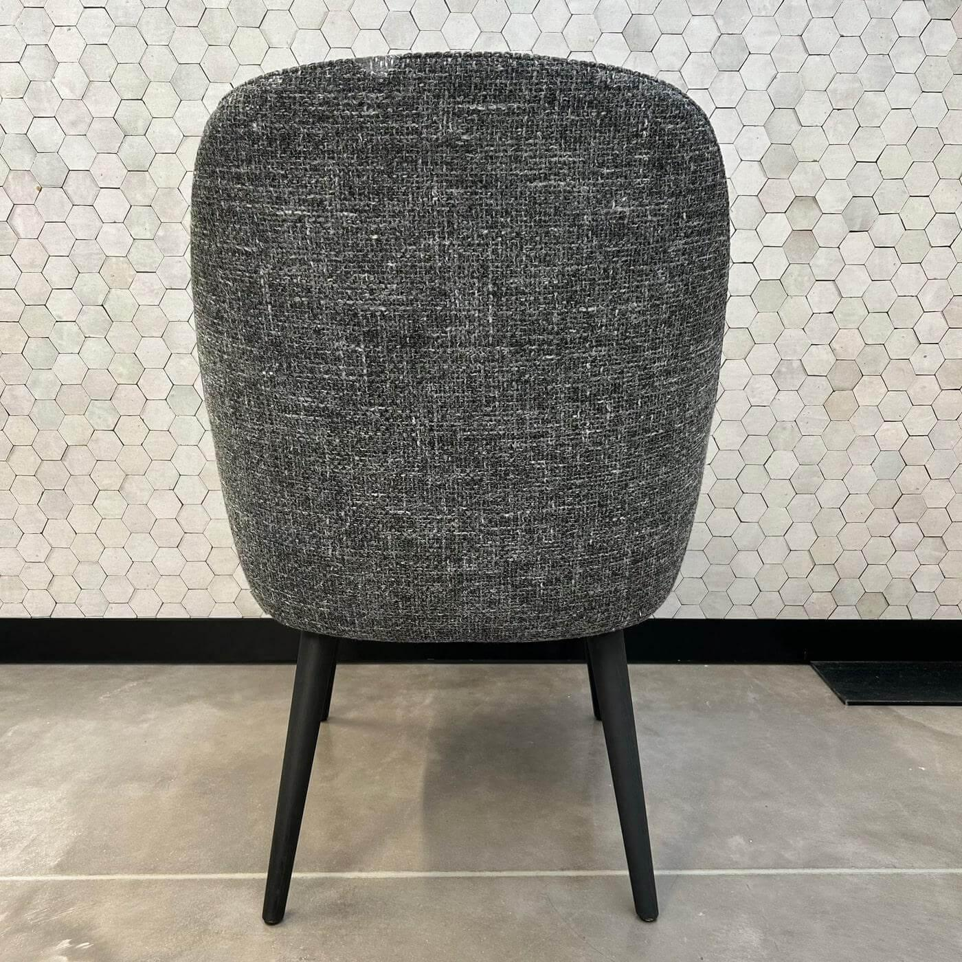 Walter Knoll - Stuhl 1375 Stoff Weave 7758 Chess Grau Weiß Gestell Eiche Schwarz Geflammt - 2