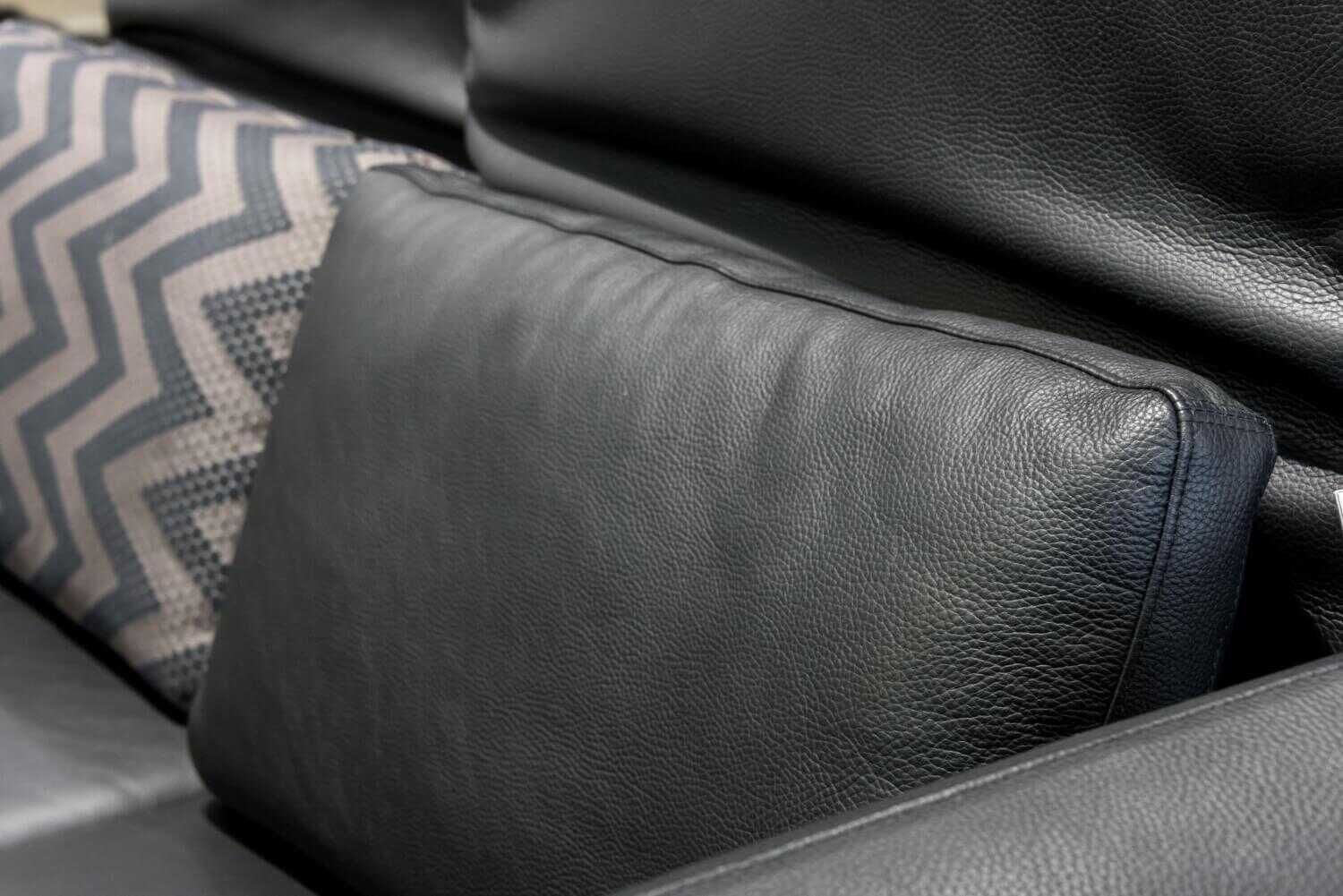 Sofa Moule Medium Leder Schwarz