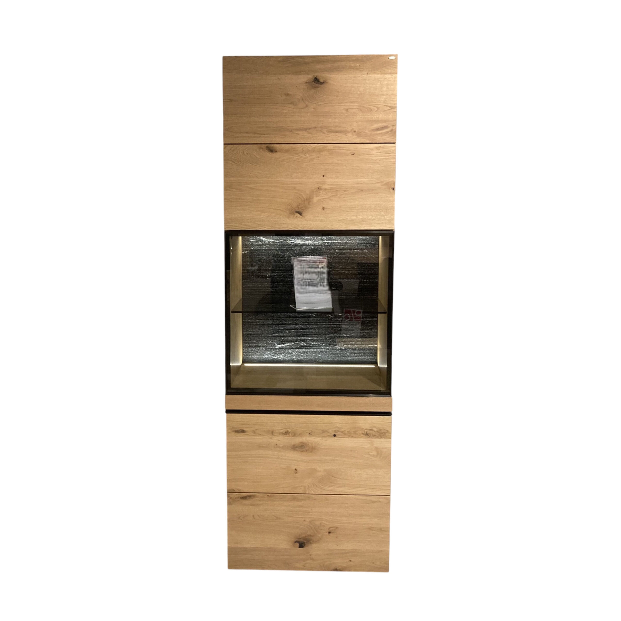 Voglauer - Vitrine V-Rock ROV64 Alteiche Rustiko Geölt Mit Beleuchtung - 1