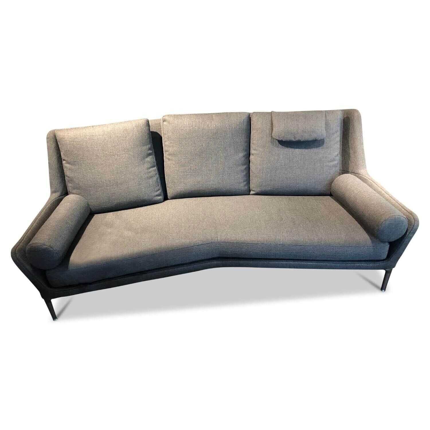 bb-italia-sofa-edouard-stoff-extra-grau-mit-2-rollenpolstern-und-1-kopfpolster-b007b5b3048bxwlD0k8STXDOW B&B Italia - Sofa Edouard Stoff Extra Grau mit 2 Rollenpolstern und 1 Kopfpolster - 1