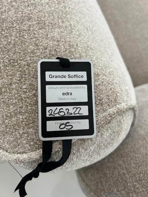 Edra - Sofa Grande Soffice Zweisitzer Stoff Tasty Soft T8575-21 Grau - 2