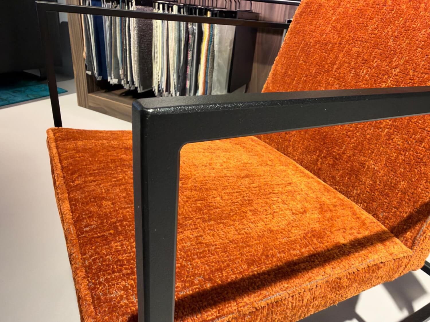 Brühl - Sessel Grace Stoff 4401 50 Orange Gestell Stahl Schwarz Pulverbeschichtet Inklusive Kunststoffgleiter - 2