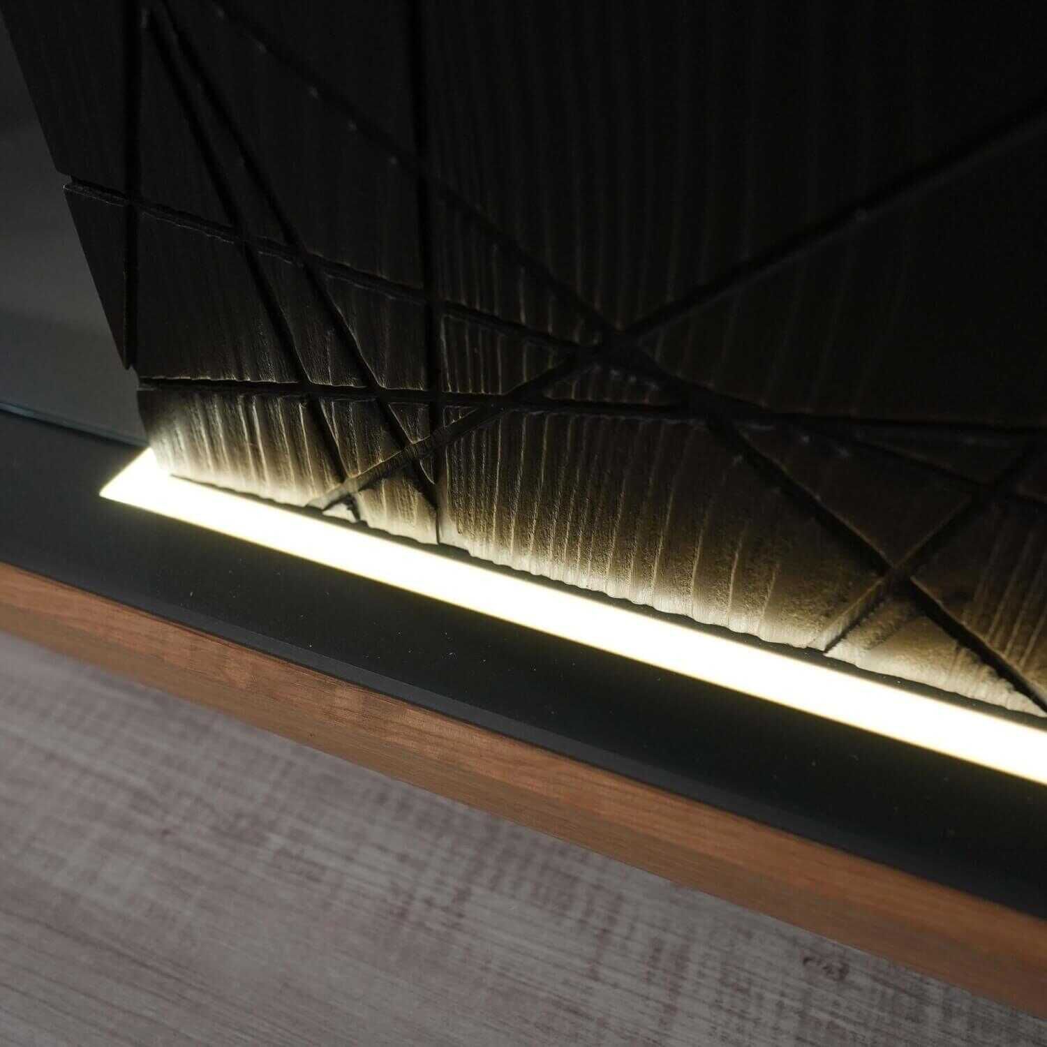 Voglauer - Vitrine V-Aura Eiche Select Geölt Lärche Schwarz Strukturiert - 8