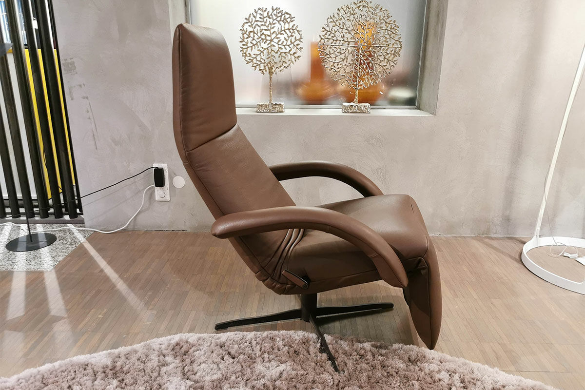 Jori - Relaxsessel Yoga Mono-Move Medi Leder Celia Truffo Dunkelbraun - 4