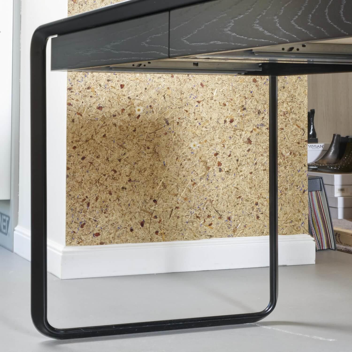 Tecta - Schreibtisch Oblique Eiche Furniert Schwarz Mit 2 Schubladen - 10