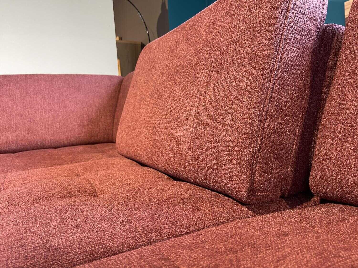 Steinpol - Eckgarnitur Tortona Stoff Amy Marsala 31 PG 12 mit Schlaffunktion - 6