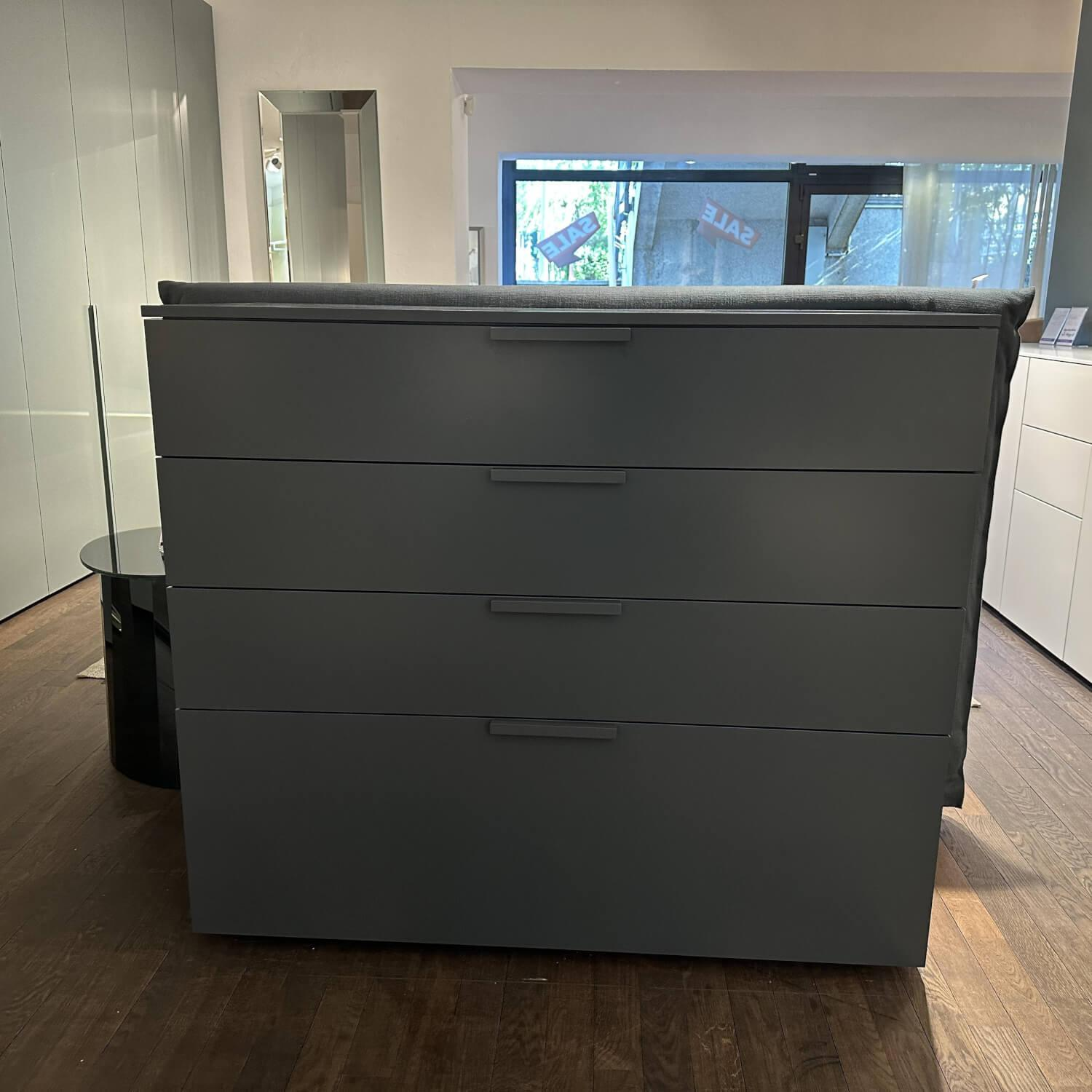 Interlübke - Kommode Tavi Lack Matt Atlantic Grau Blau Profilgriff Lack Matt - 4