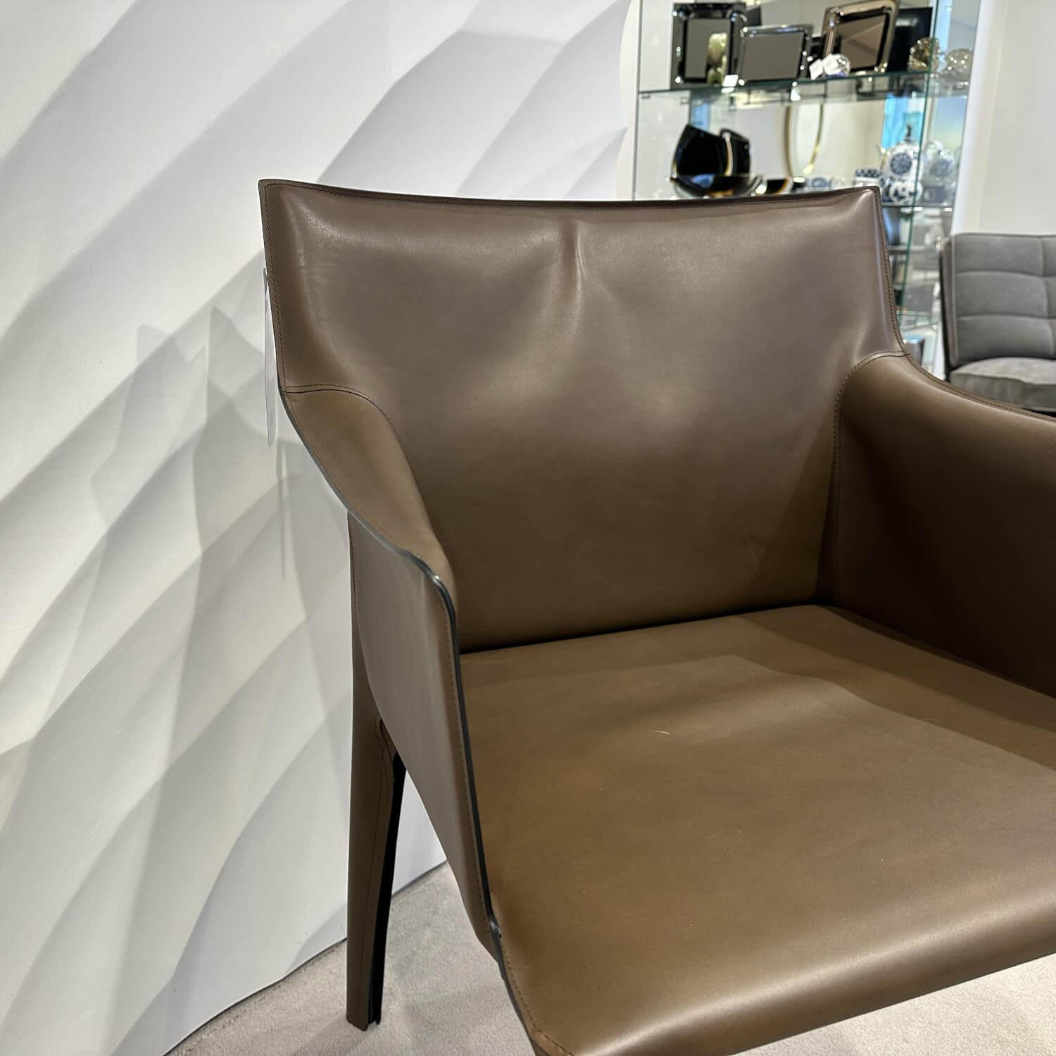 Walter Knoll - Stuhl Saddle Chair Leder Saddle Khaki Braun - 4