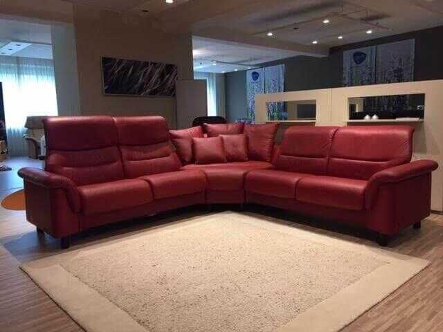 Stressless - Ecksofa Como Leder Paloma Cherry Rot - 1