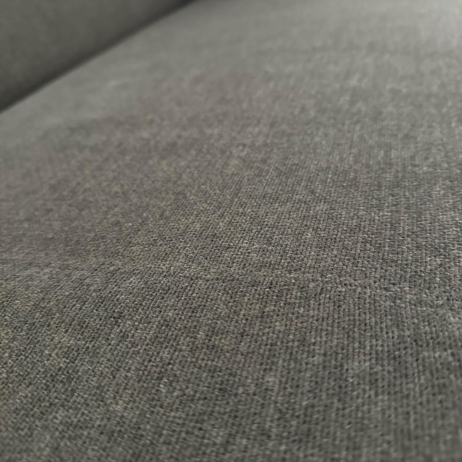 Sofa Sticky Bezug Stoff Steppe 83 Grau Hohe Rückenlehne Füße Eiche Kreideweiß