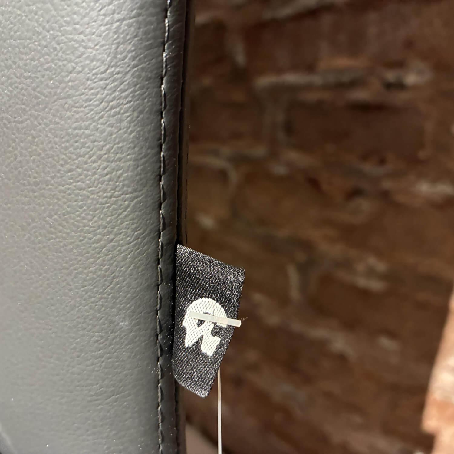 Draenert - Sitzbank Nobile 2510 Leder I R919 Anthrazit Gestell Metallwangen Lederbezogen Mit PVC Gleitern - 4