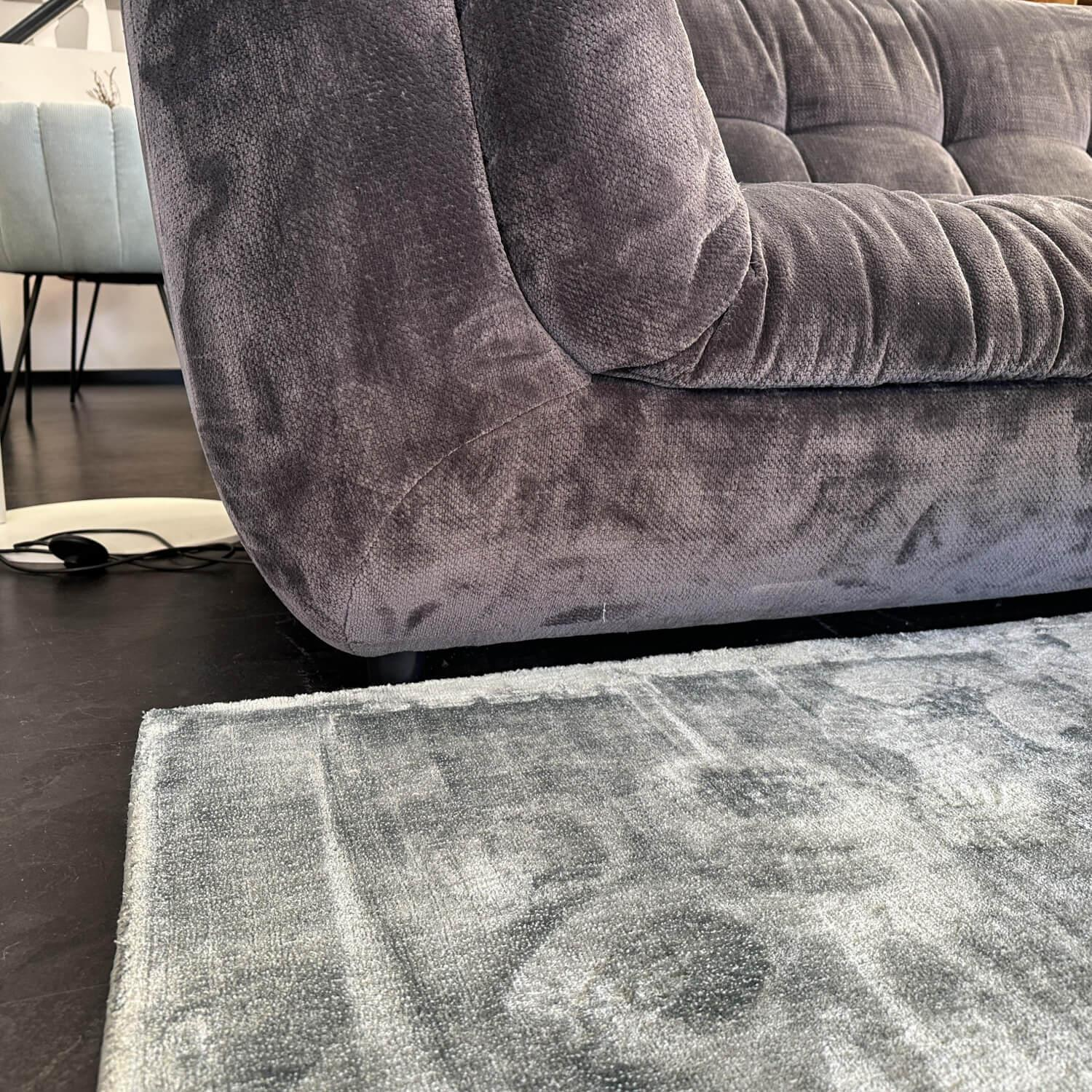 Bielefelder Werkstätten - Ecksofa Soulmate Stoff Phil IP1749 191 Blau-Grau Gestell Massivholz Füße Gleiter Anthrazit Inklusive Klapparmlehne - 7