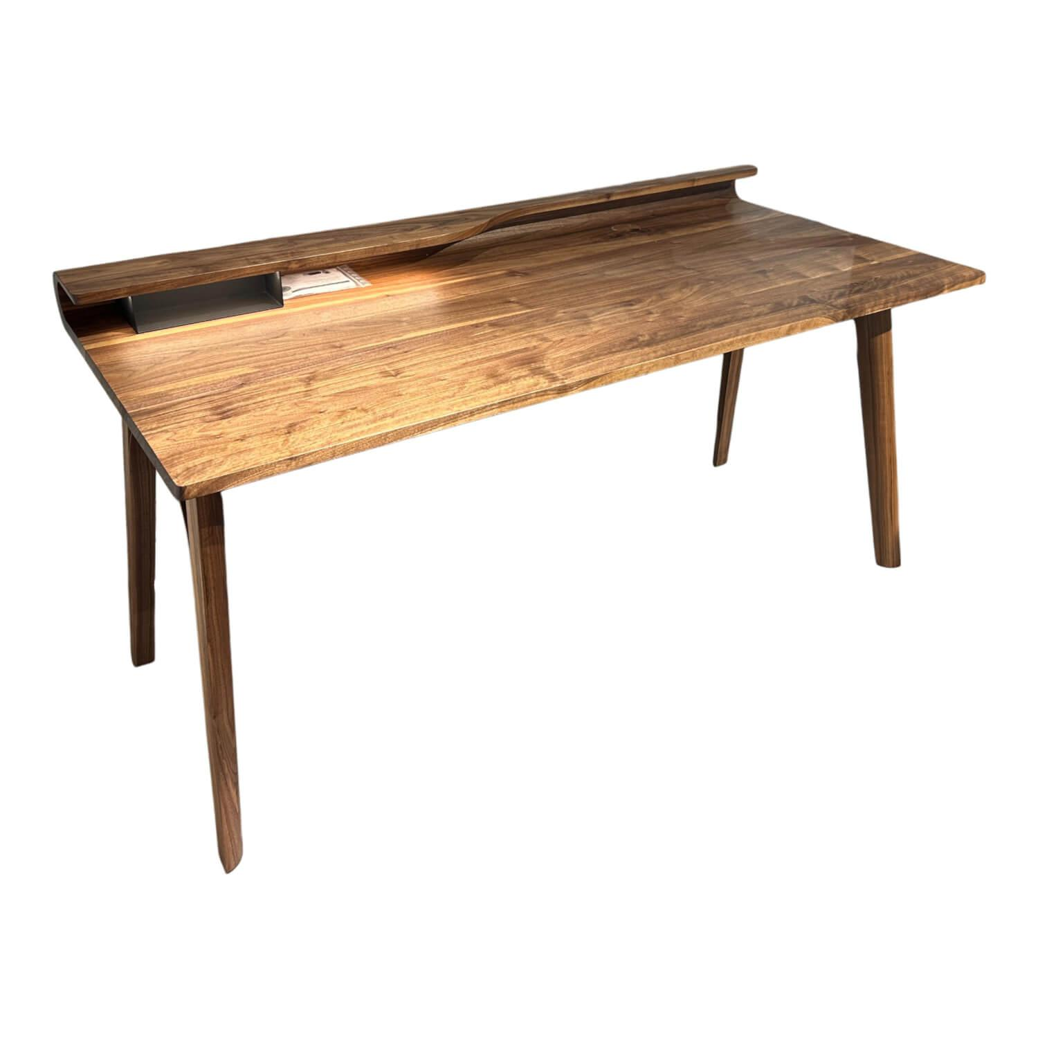 Rodam - Schreibtisch Nuss Splint Geölt Und Gewachst Inklusive Dimmbare LED Lichtleiste Mit Fernbedienung - 1