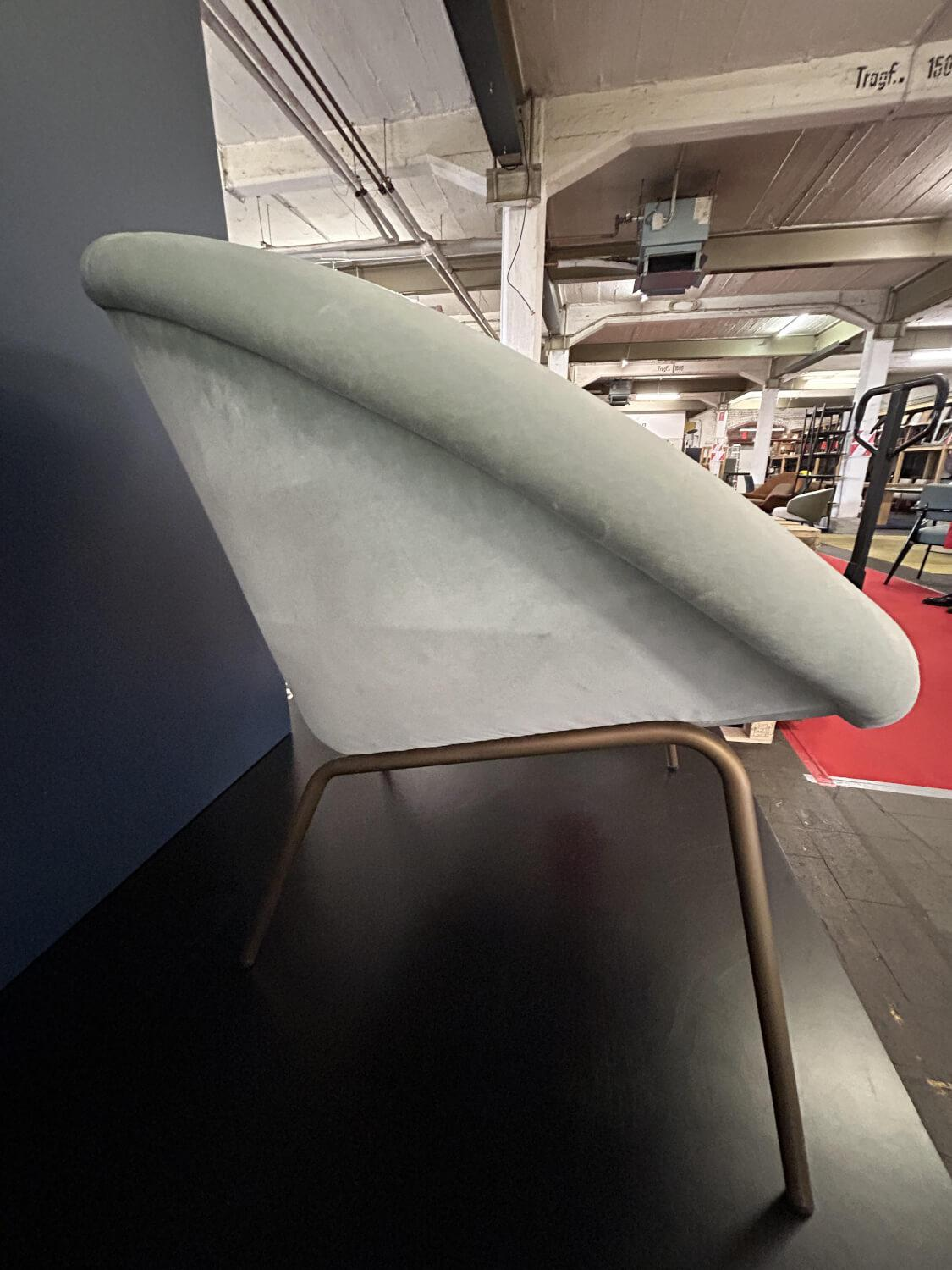 Walter Knoll - Sessel 369 Stoff Harald 823 Jade Grün Gestell Stahl Messing Veredelt - 4