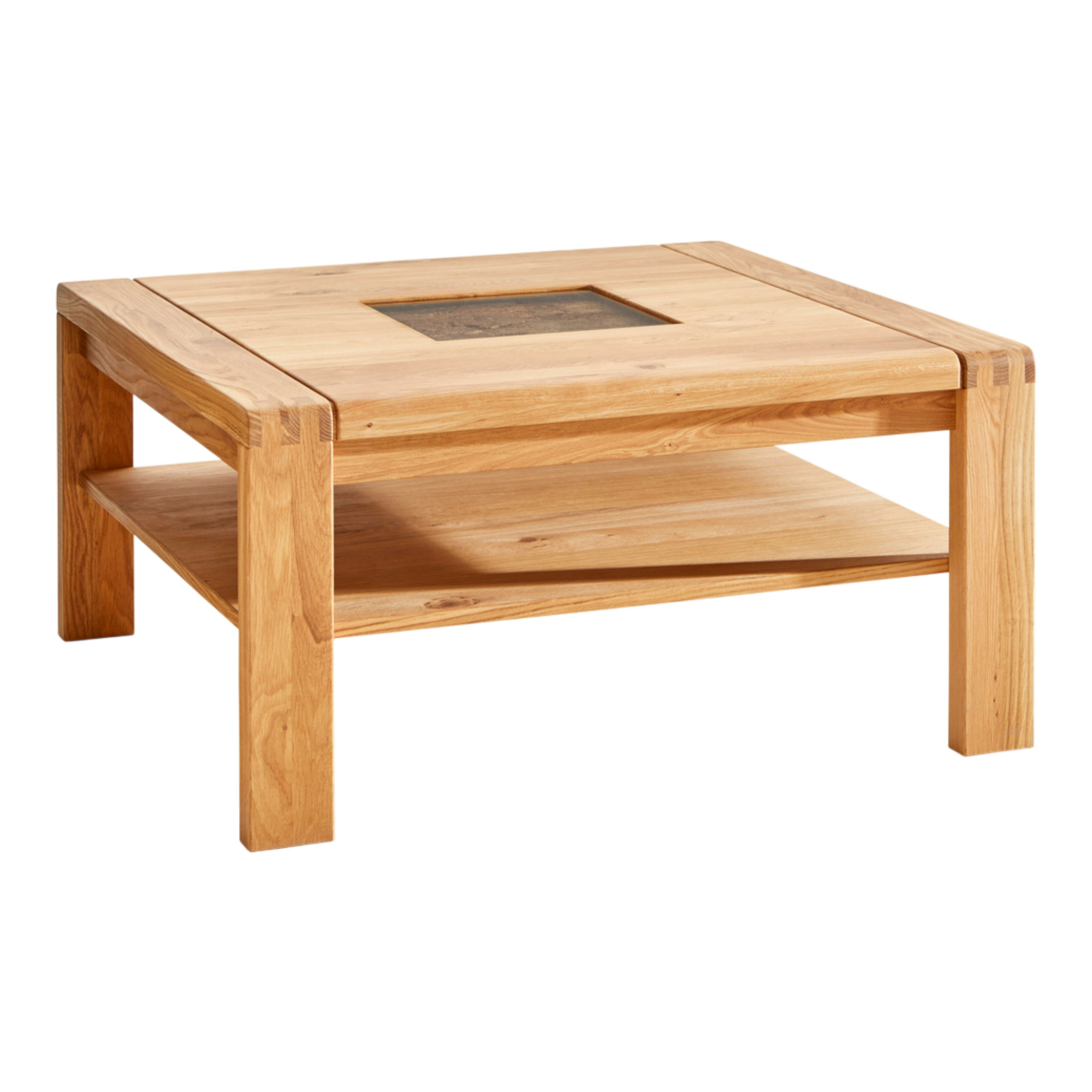 Natura - Couchtisch Carago Soft Wildeiche Massiv Naturbelassen Geölt - 1