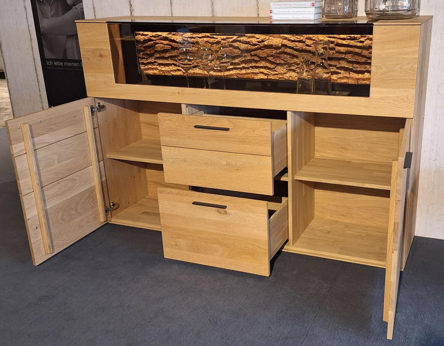 Hartmann - Highboard Runa Kerneiche Natur Massiv Gebürstet - 2