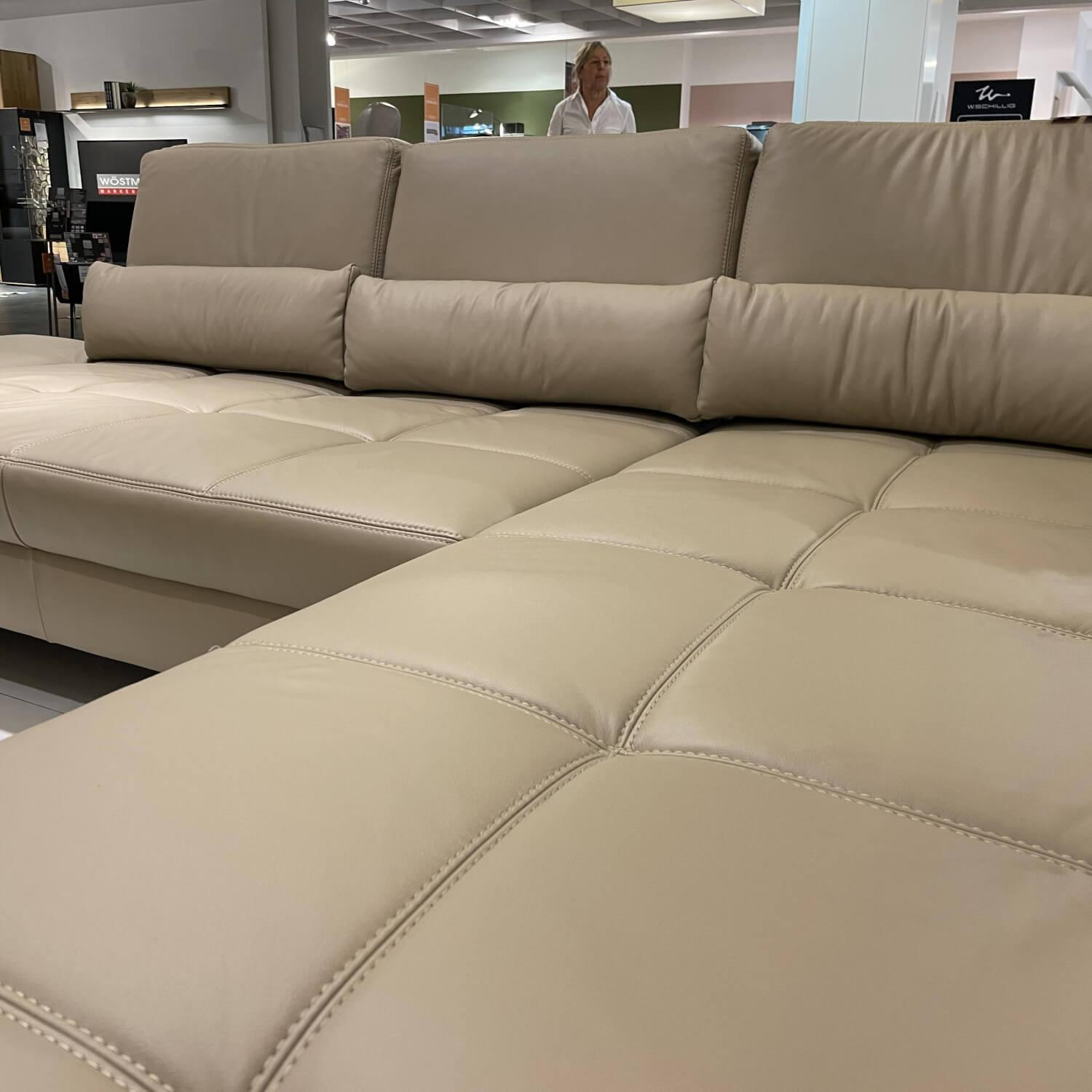 JOOP! - Eckgarnitur Joop Living Loft 8108 Leder 24 Longlife Quarz Kufe Hochglanz Poliert - 7