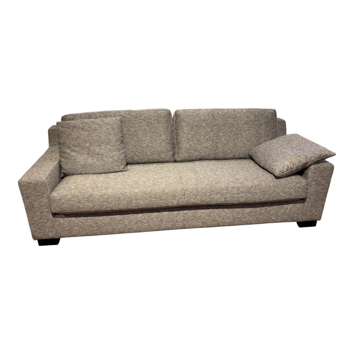 Bielefelder Werkstätten - Sofa Inspiration Stoff Boston 1801 181 Grau Meliert mit 2 Kissen - 1