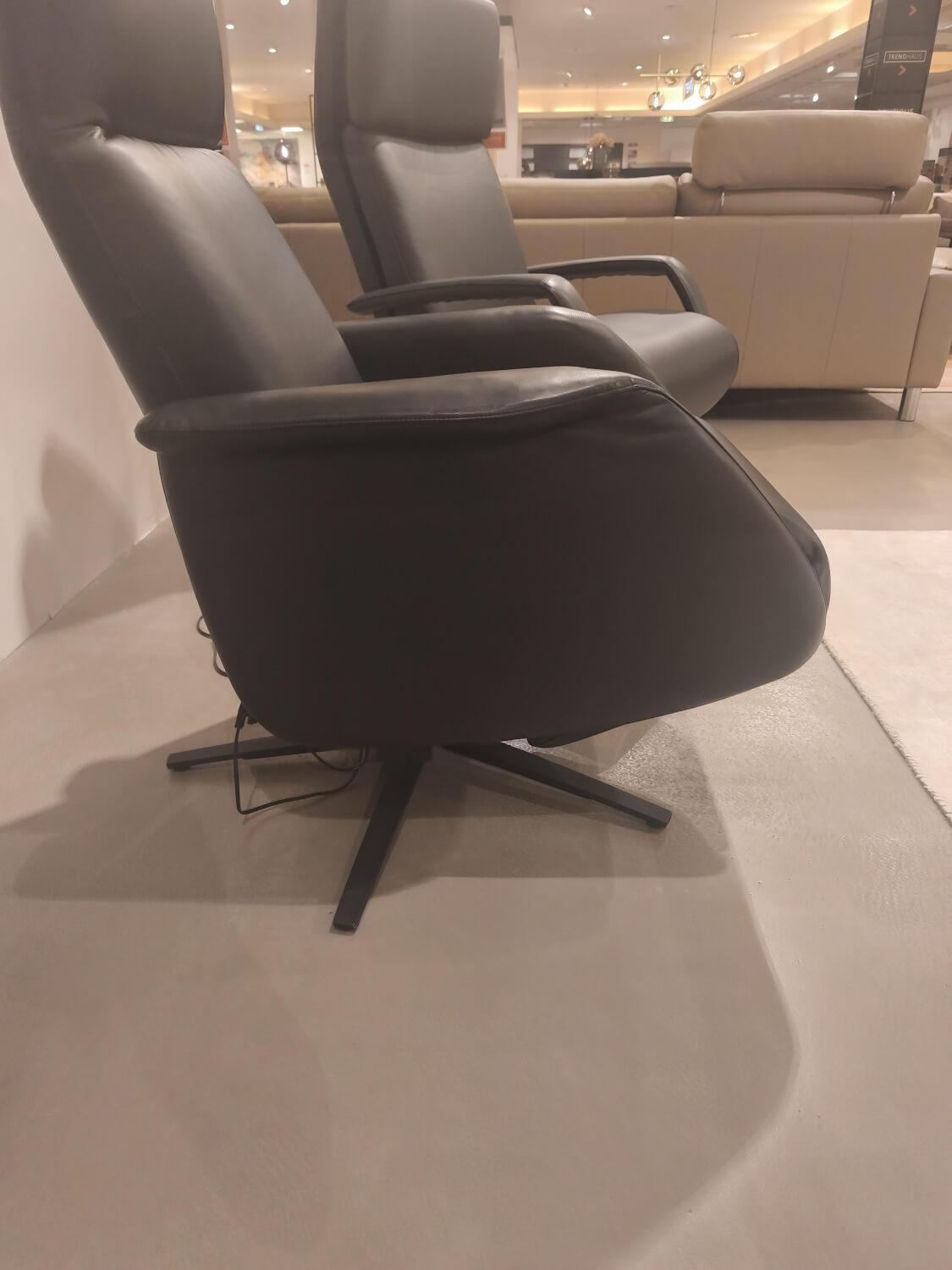 Erpo - Sessel EM240 Niedrig Leder J 42 136 Schwarz Sternfuß Metall Schwarz Mit Elektrischer Verstellung - 2