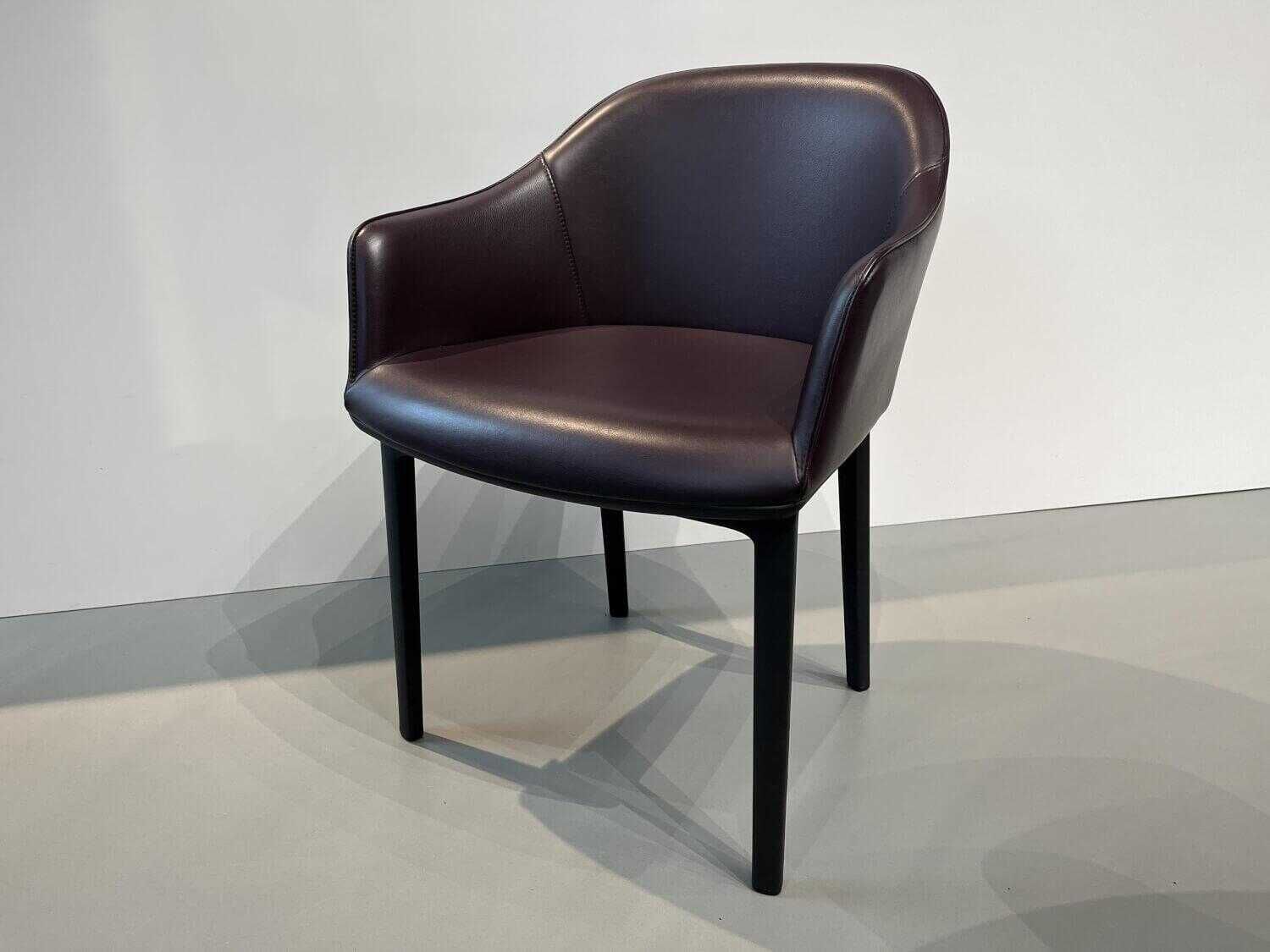 Stuhl Softshell Chair Leder Premium 87 Pflaume Mit Naht