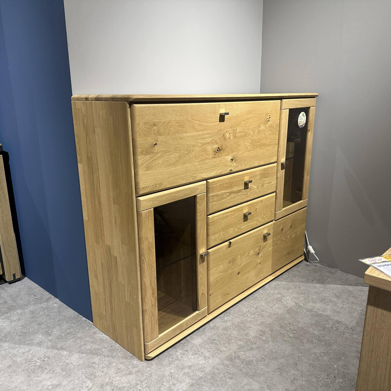 Wöstmann - Highboard Multifunktion Abando 3443 Europäische Wildeiche Massiv Soft Gebürstet - 5