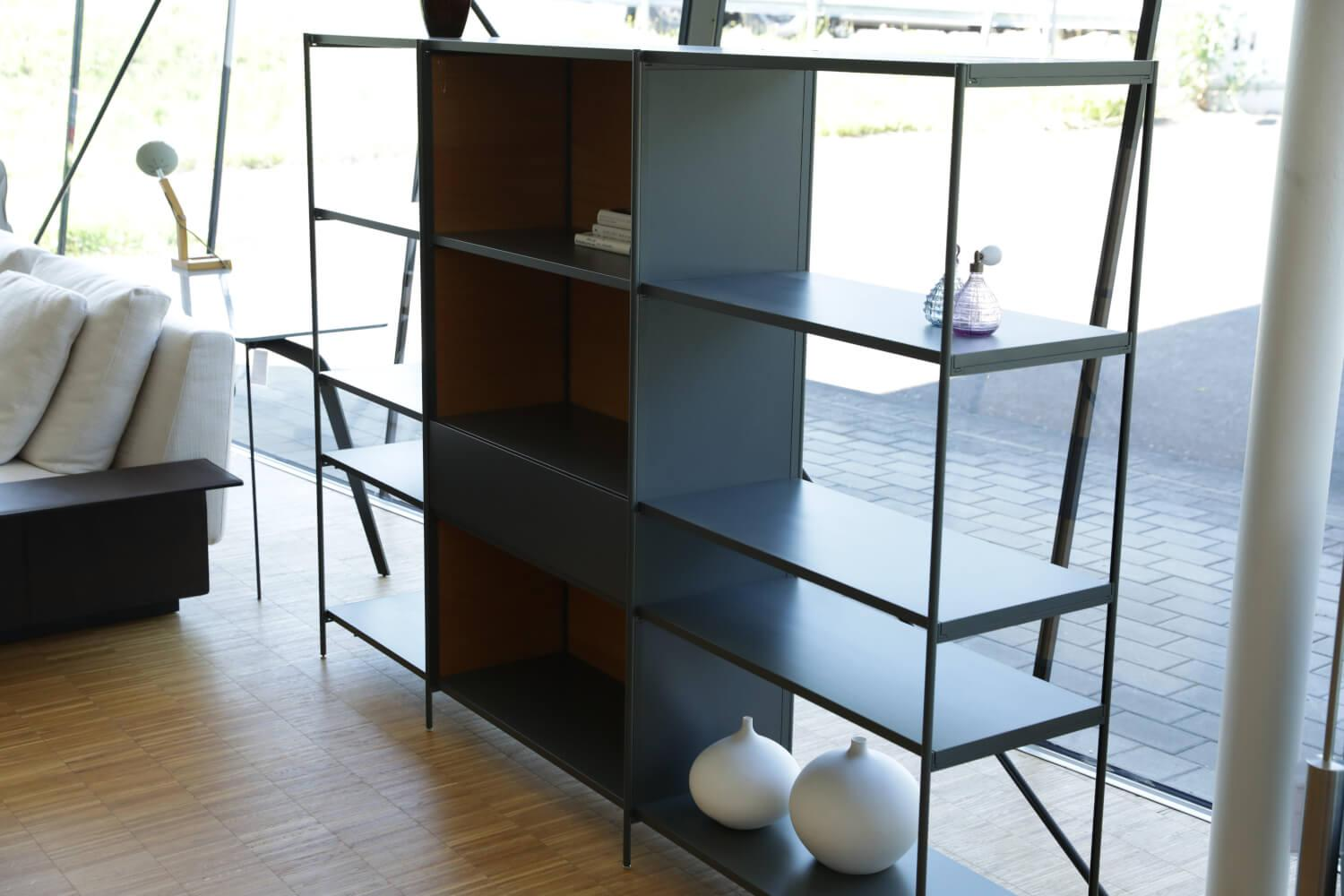 Extendo - Regal XY Aluminium Pulverlackiert Anthrazit Rück- Und Seitenwände Holz Y32 Kastanie - 6