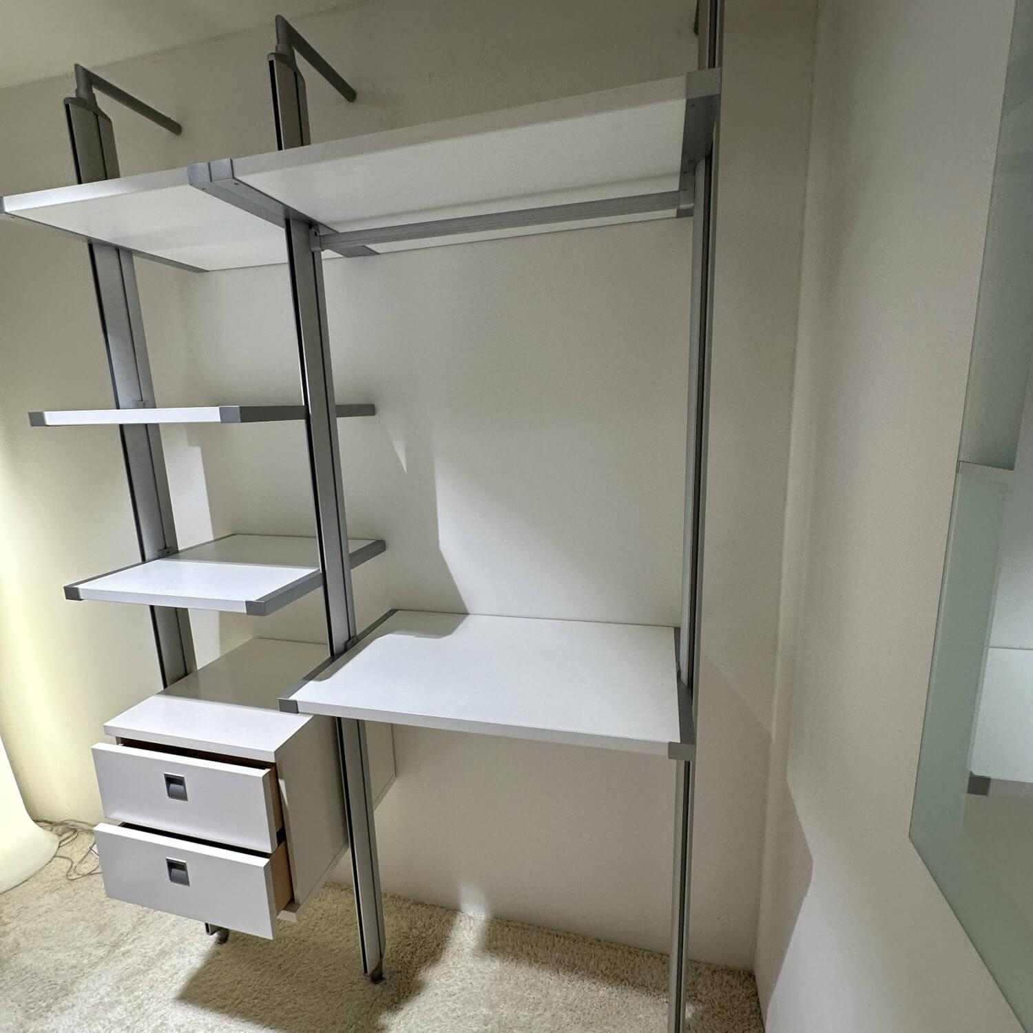 Trüggelmann - Garderobe Stollen System Genesys Gestell Aus Aluminium Schubkästen Sowie Böden Melamin Weiß - 4