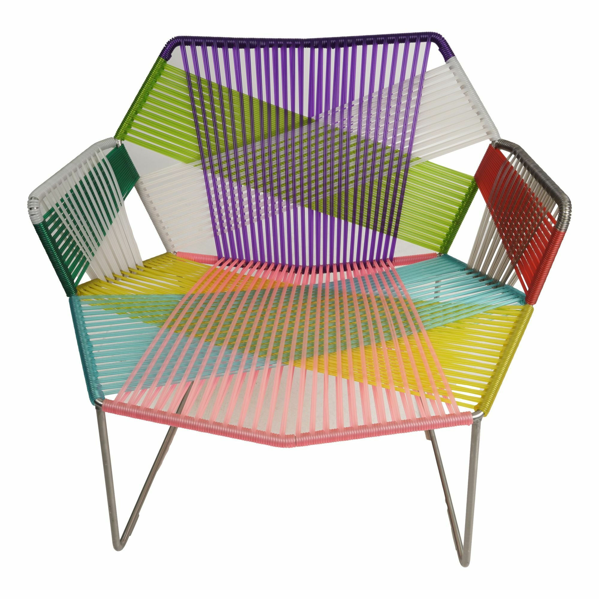 Moroso - Sessel Tropicalia Schnur Carnival Version A Cat. Q Gestell Edelstahl  - 1