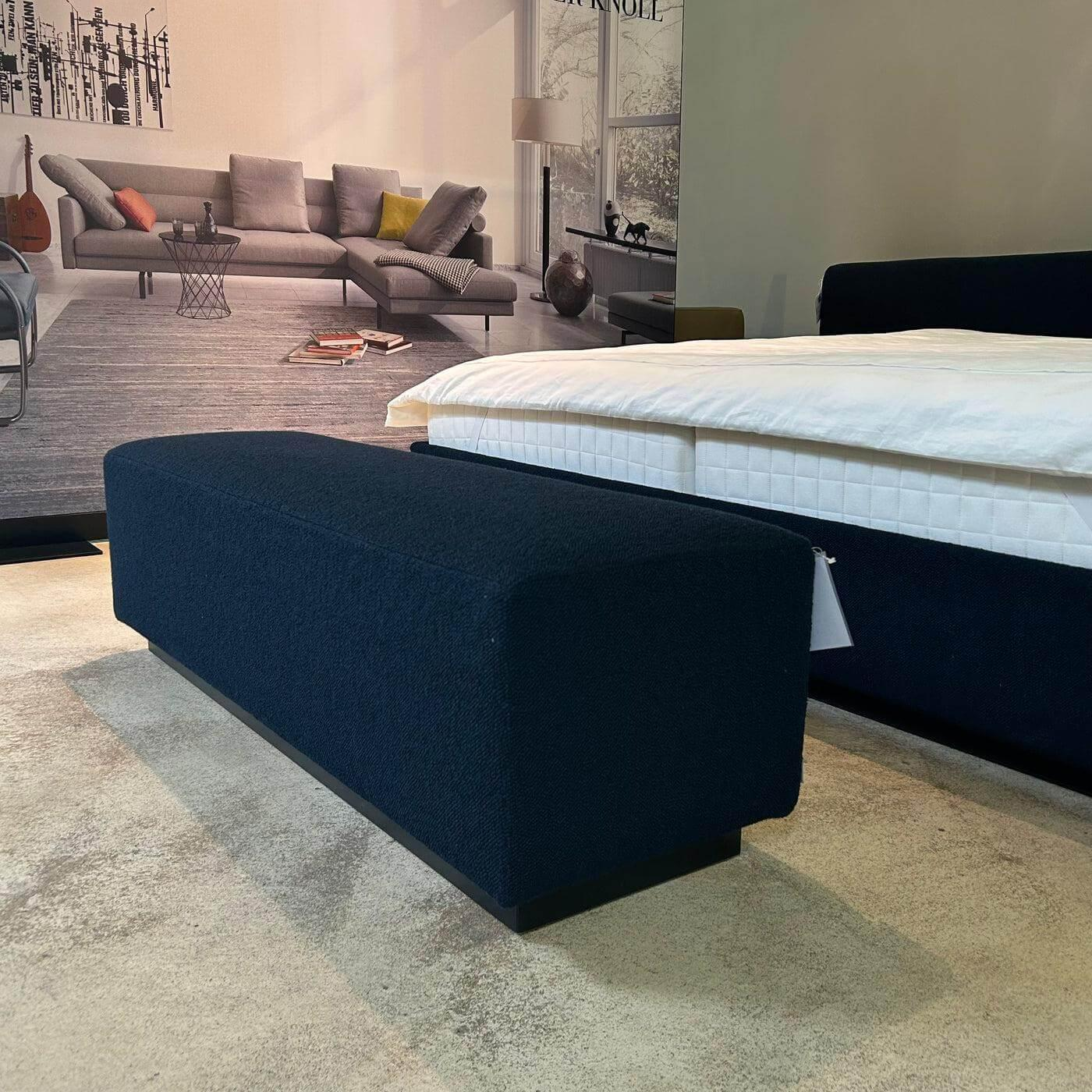 Walter Knoll - Polsterbank Yuuto 810 H4 Stoff Hearth Undersea Schwarz Gestell Sockel Schwarz Lackiert Mit Teflongleiter - 3