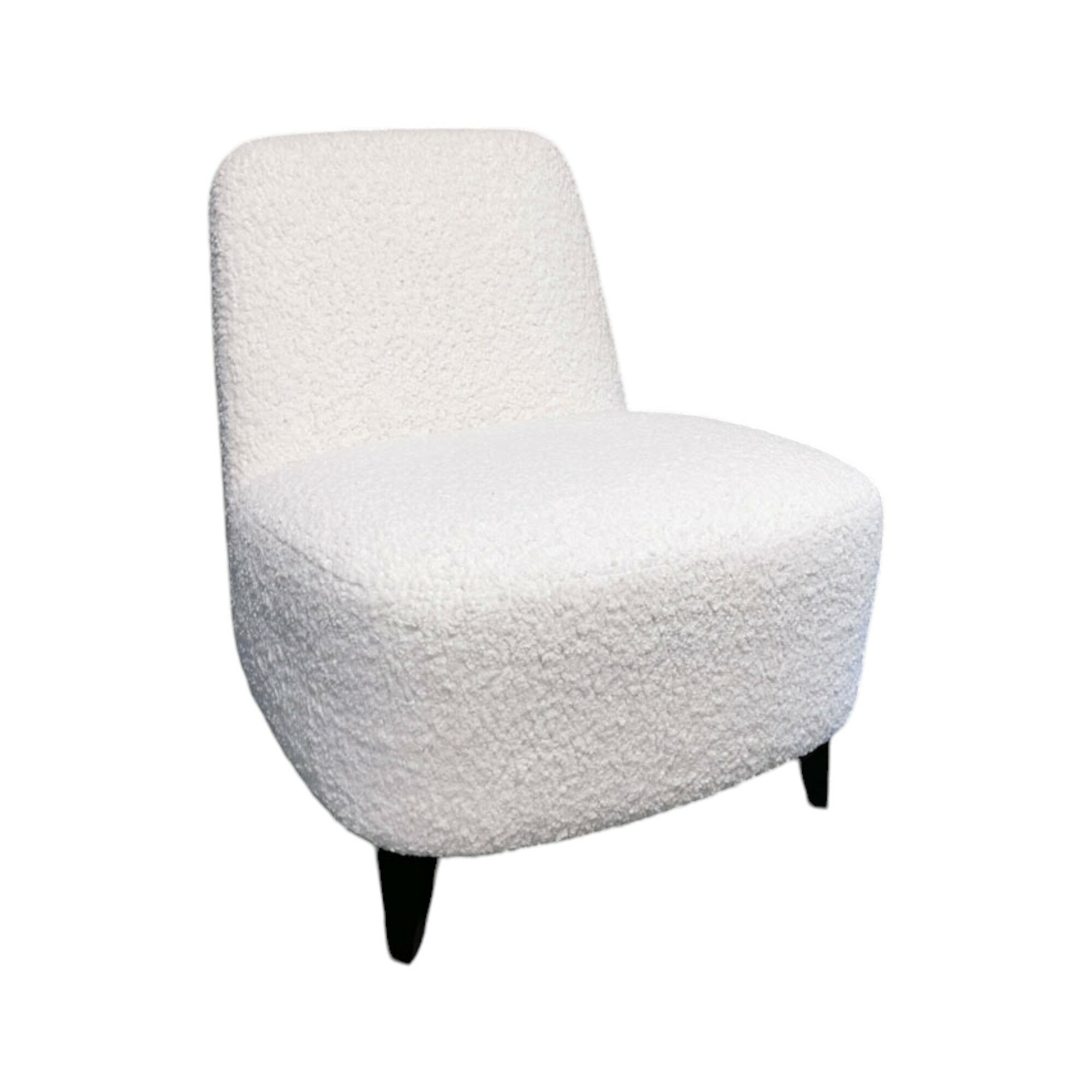 Cramer Polstermanufaktur - Sessel Cavallo Stoff Happy Sheep White Weiß Gestell Schwarz - 1