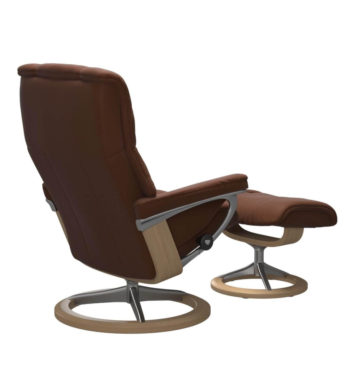 Stressless - Stressless Sessel mit Hocker Mayfair M Leder Paloma Cooper Signature Eiche - 6