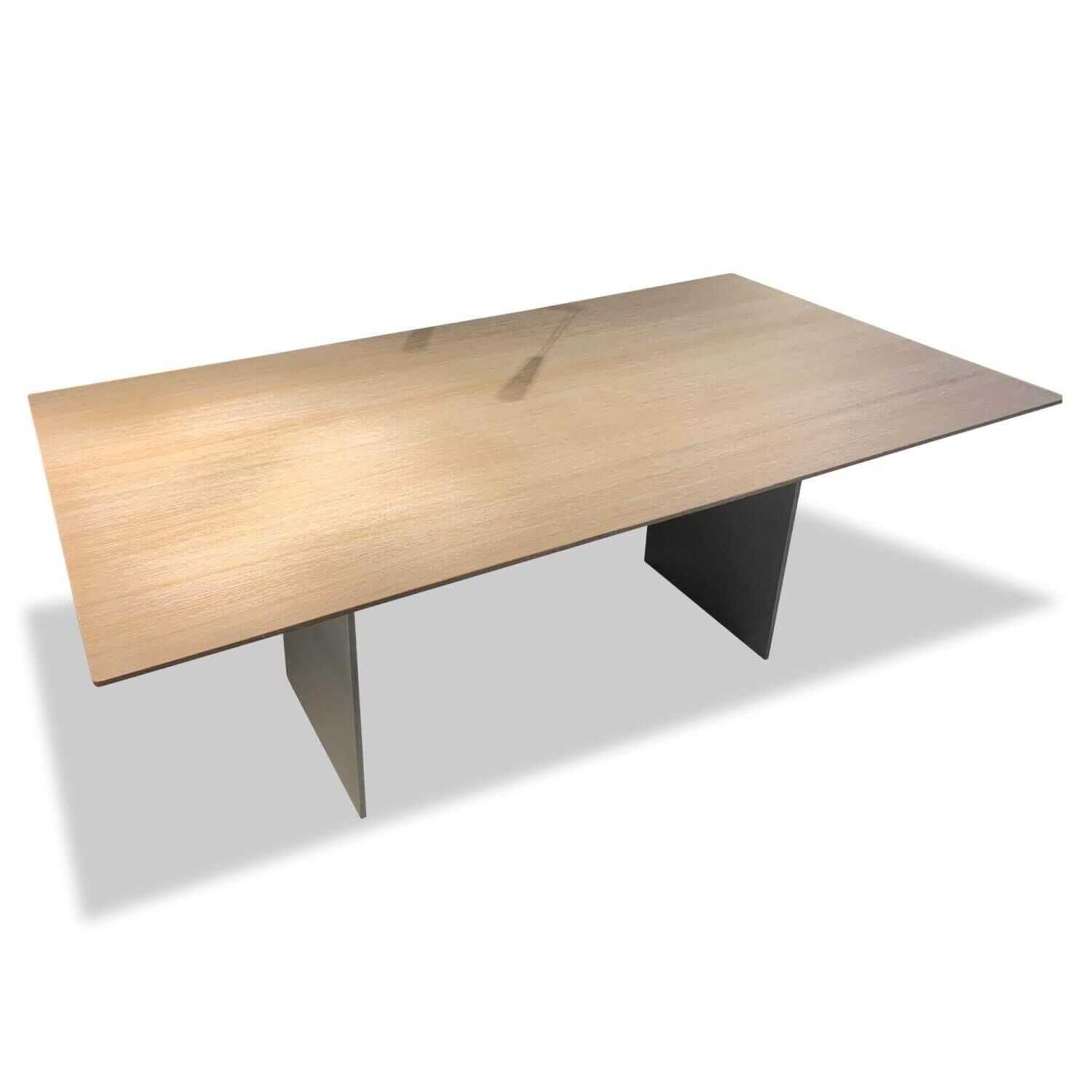 Draenert - Esstisch 1280-II Atlas Massivholz Eiche Weiß Pigmentiert Gewachst Ausklappbar - 1