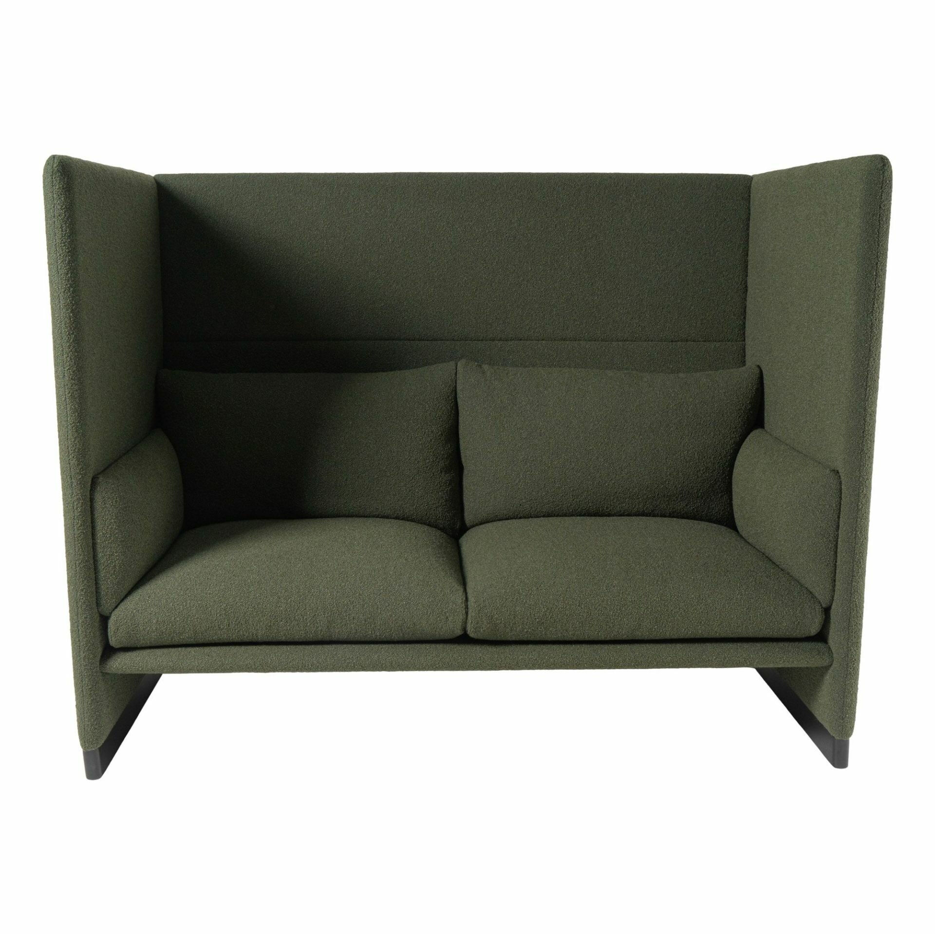 Wendelbo - Sofa Case High Back Stoff Cuddle 16 Grün Gestell Eiche Schwarz Gebeizt Mit Stoff Bezogen - 1