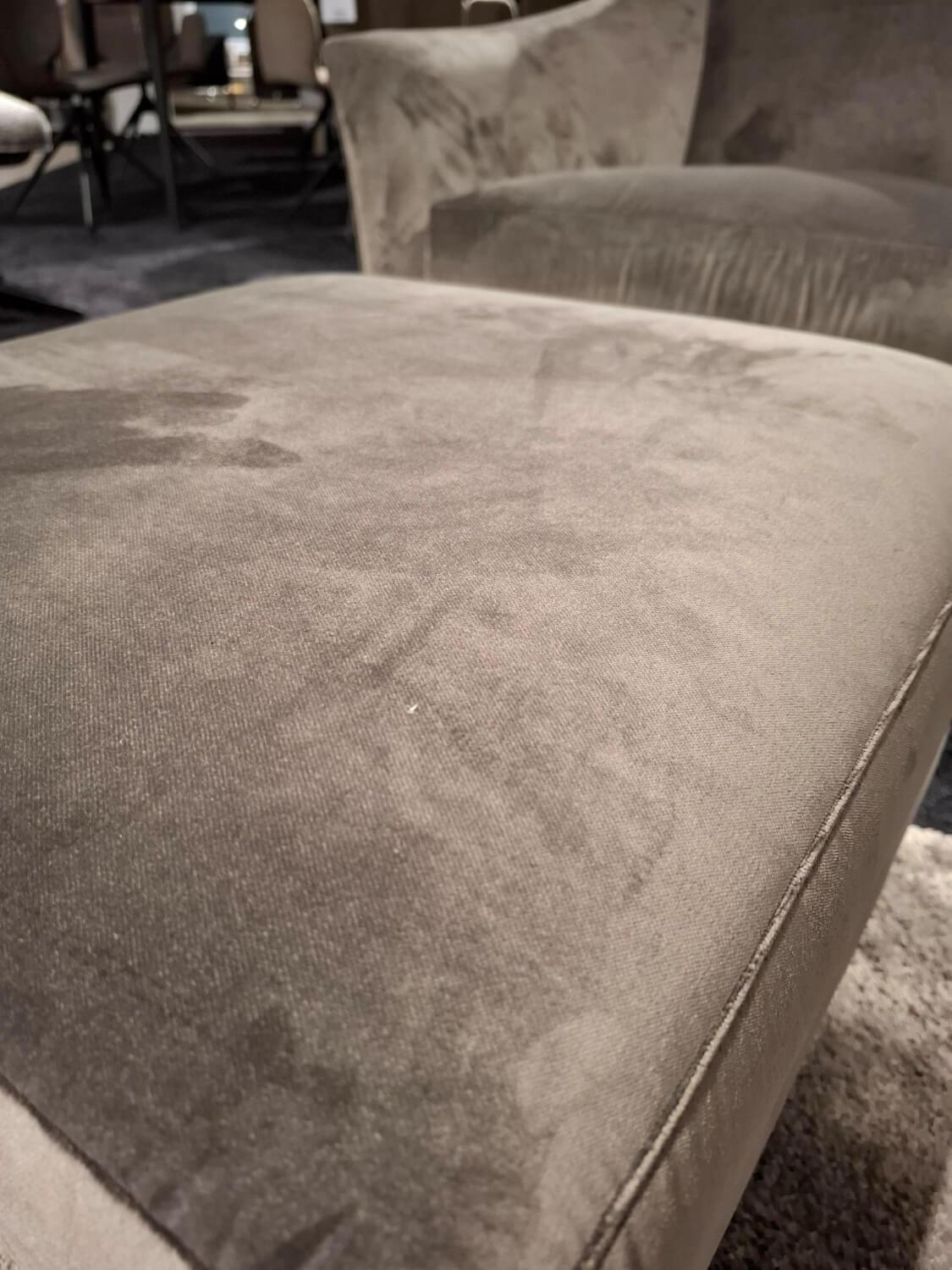 Bielefelder Werkstätten - Sessel Saloni Stoff Amica BW1731-323 Beige Grau mit Hocker - 3