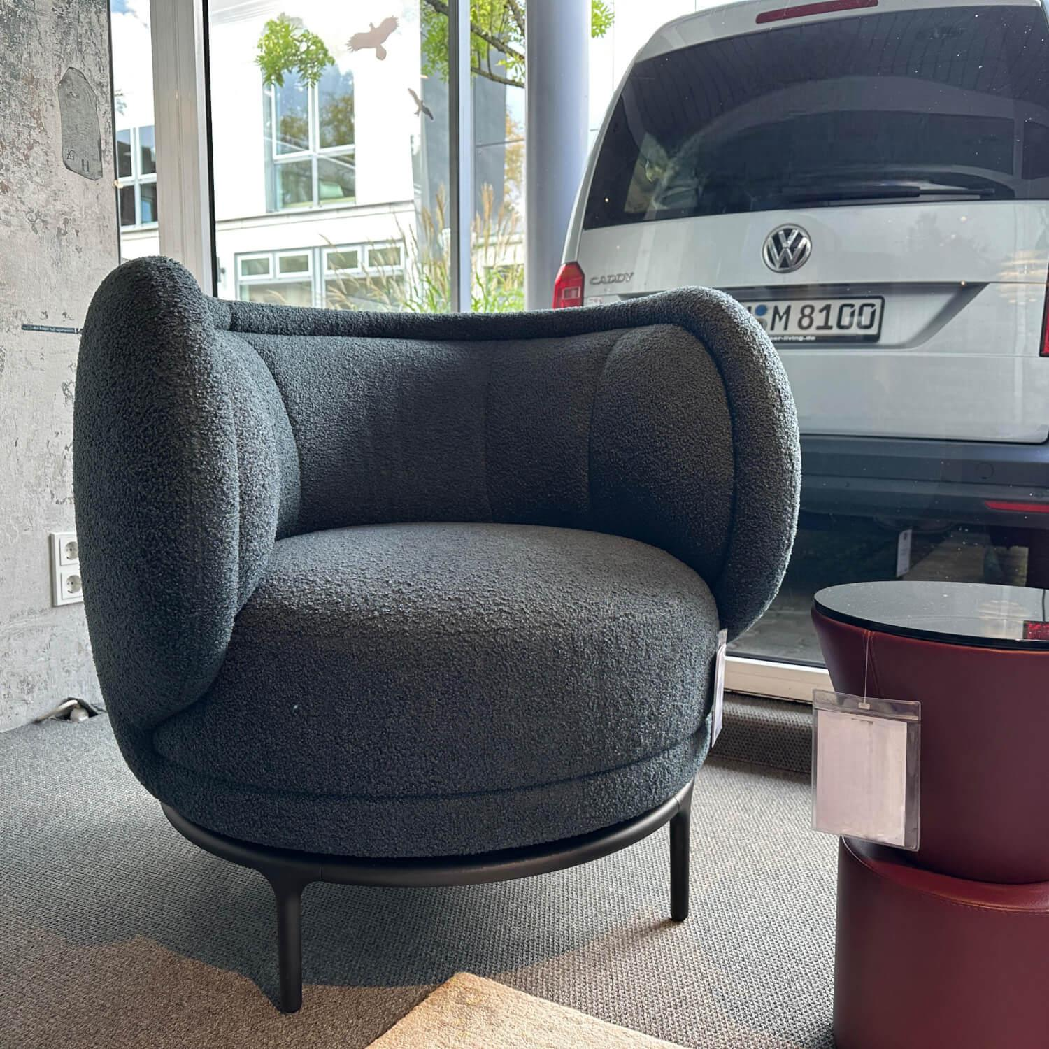 Wittmann - Sessel 25613D Vuelta 80 Stoff A Hug Me 083 Grau Gestell Metall Bronze Pulverbeschichtet - 5