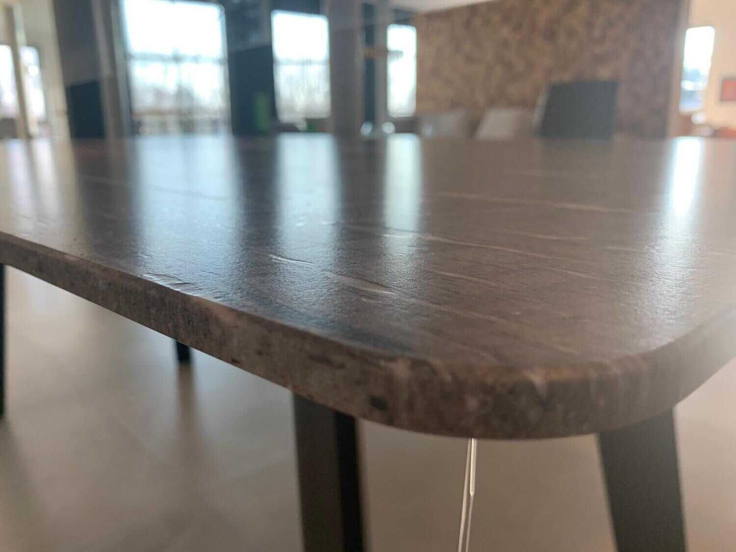 Draenert - Esstisch 1406 Fontana Ausziehbar Platte Stein Braun Silk Gestell Mooreiche - 4