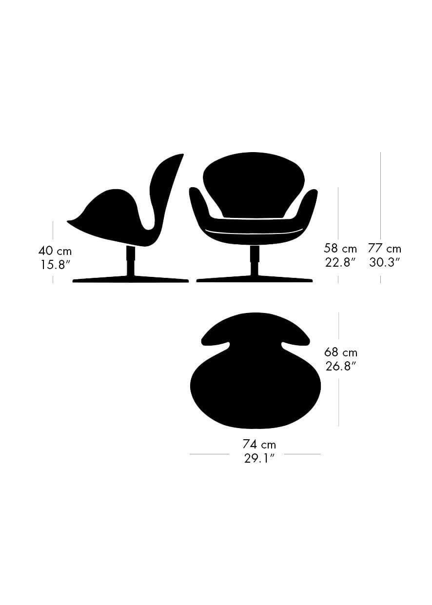 Fritz Hansen - Sessel 3320™ Leder Grace Walnuss Leder Gestell Aluminium Poliert - 6