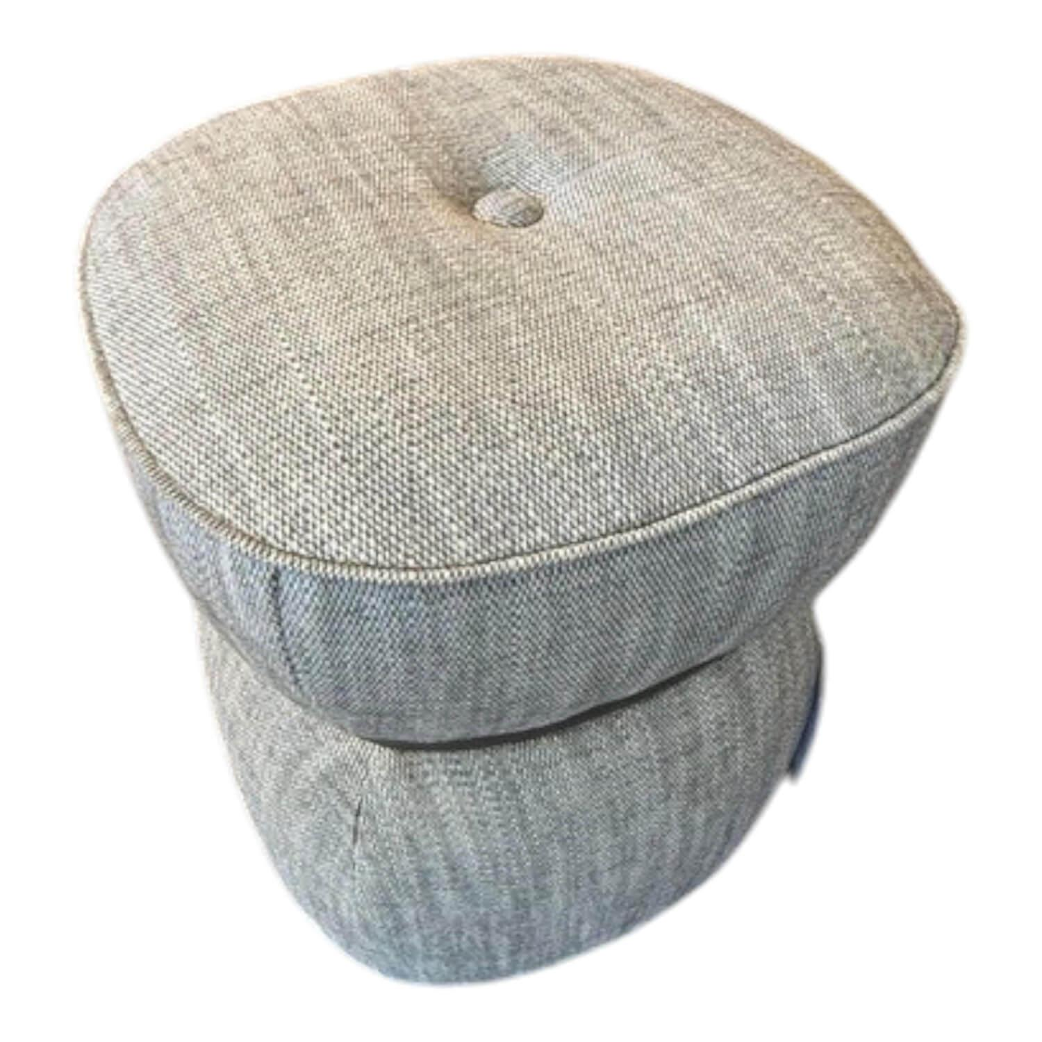 Poltrona Frau - Hocker Lepli Stoff Palto Topo 12 Grau - 1