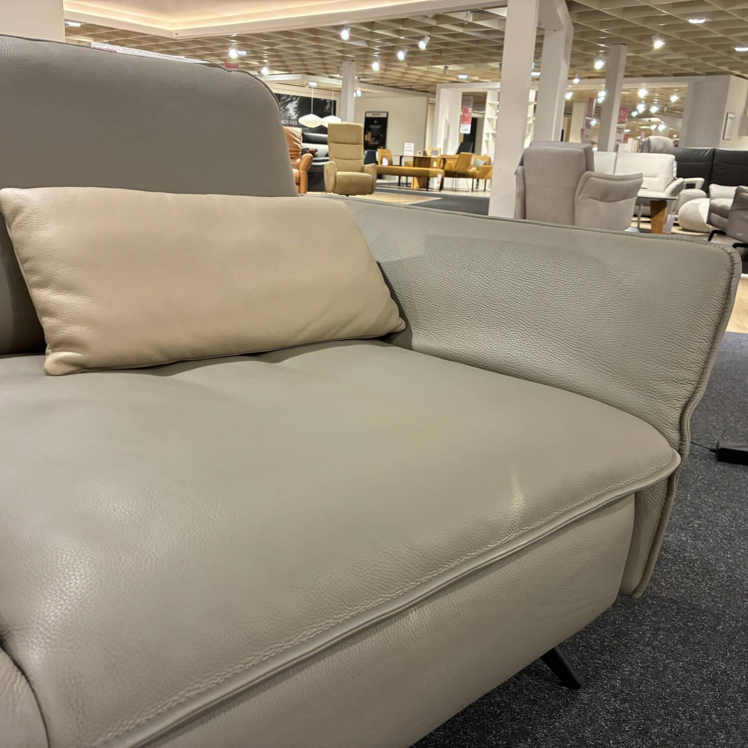 Musterring - Sofa 2340 Leder Longlife Cloud Z7720 (LK60) Metallfuß Schwarz M99 Inkl. Sitztiefen- Und Seitenteilverstellung - 3