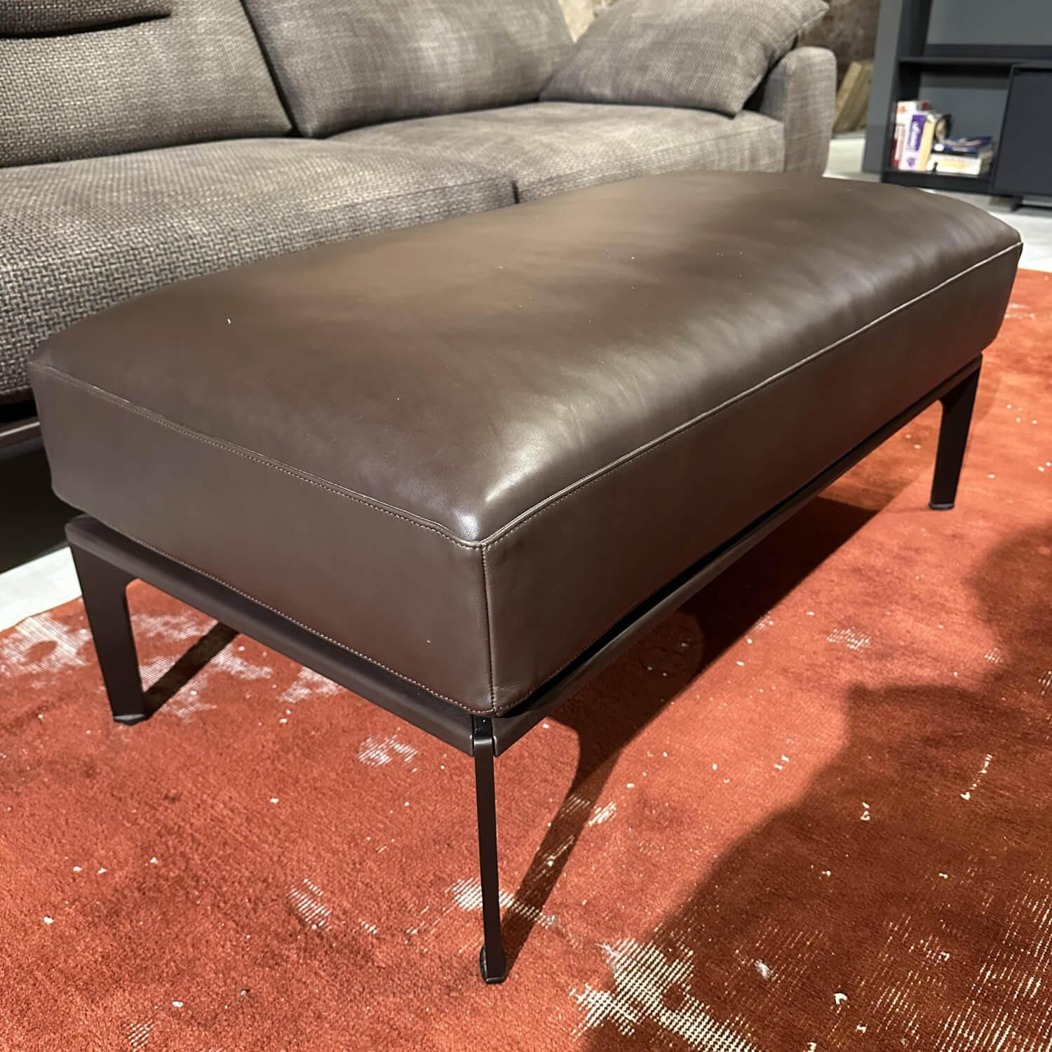 Bielefelder Werkstätten - Sofa Spirit Stoff Carlucci True Soul 1570 024 Grau Blende Leder Provence Negro Schwarz Metallfuß Bronze Schwarz Mit Hocker - 14