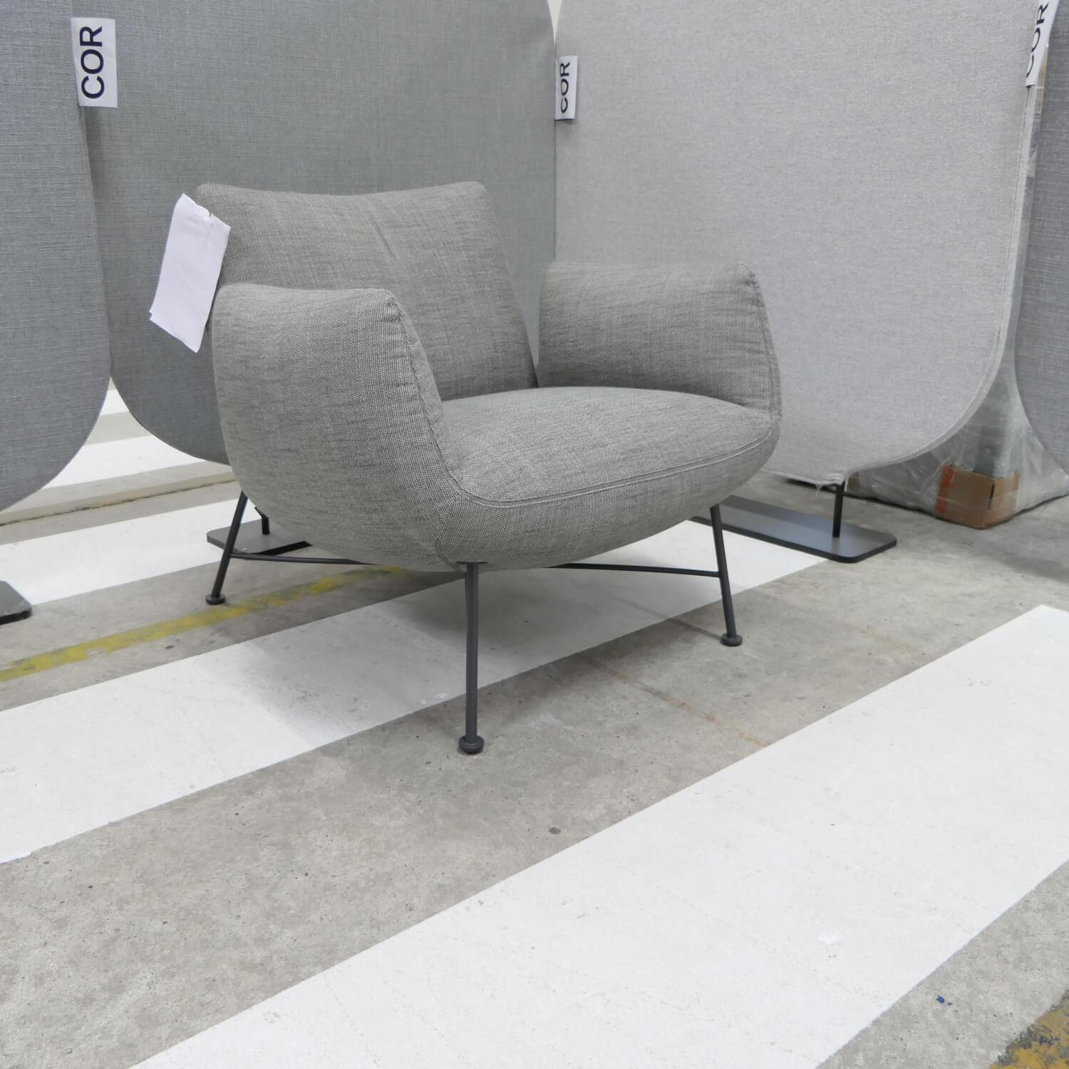 COR - Clubsessel Jalis 26188 Stoff 9207 Grün Grau Gestell Draht Lack M21 Anthrazit - 2