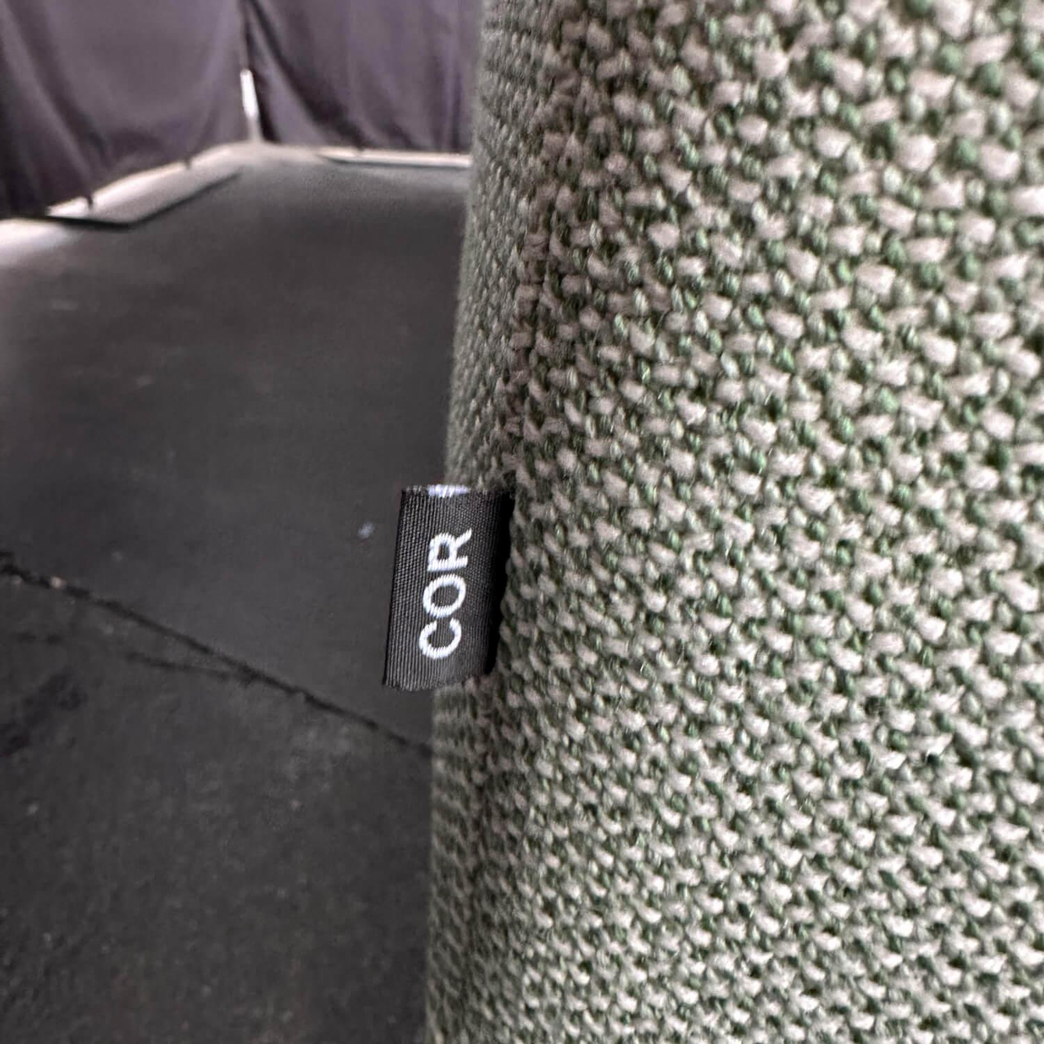 COR - Sofa 48322 Mell Lounge Stoff 10077 Aloe Hellgrün Rahmenfuß Verchromt - 10