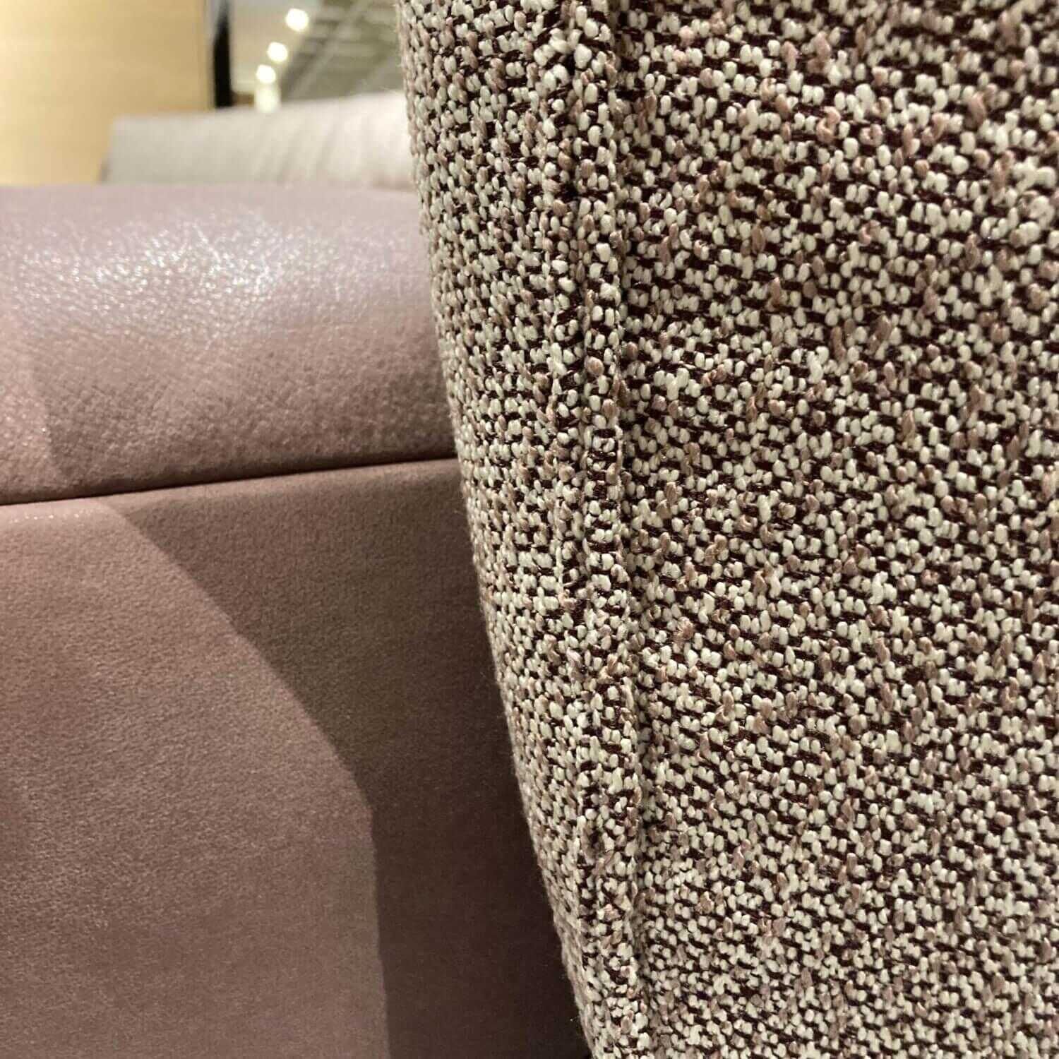 Koinor - Sofa Cantabo 2061 Leder Stoff Rot-Braun mit Drehbaren Sitzen und Hocker - 13