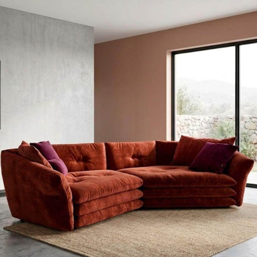 Bretz - Sofa Manyara G 101 Stoff 67 7117 Ruby Rot - 2