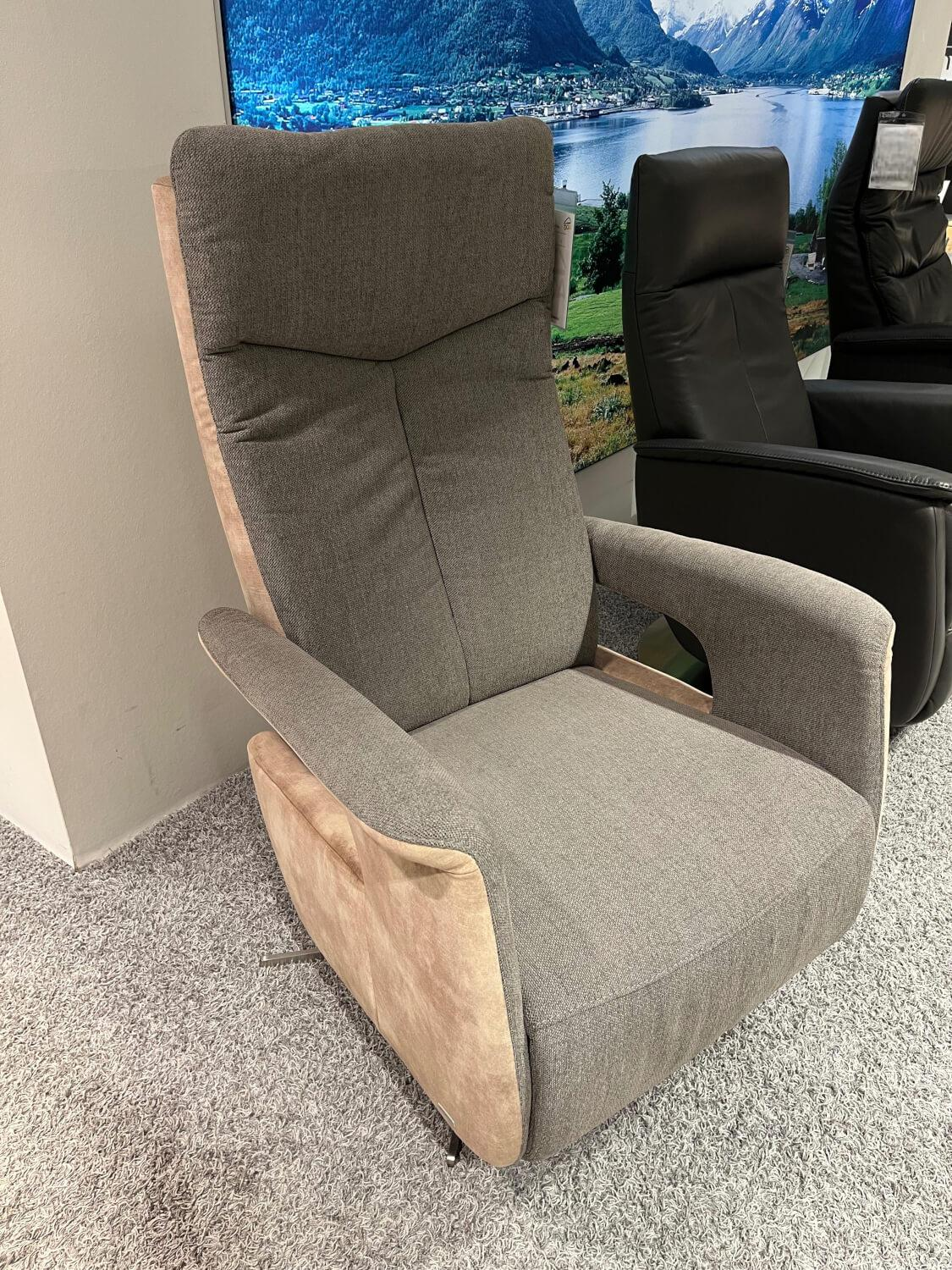 Activineo - Drehsessel Baccara Stoff Innen Klara 12 Taupe Grau Aussen 5 Ispra 10 Liver Rosa Gestell Metall - 2