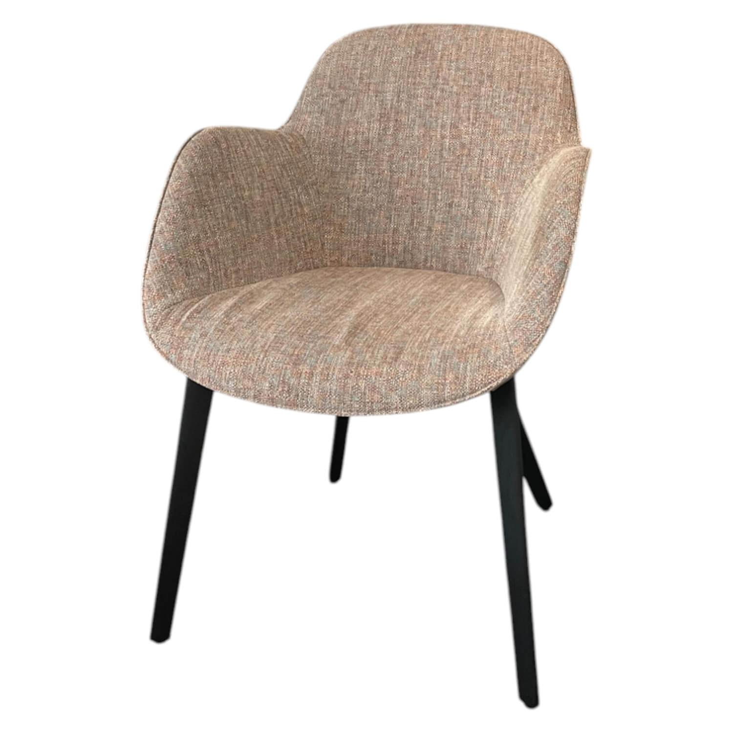 Walter Knoll - Stuhl Sheru 1441 C Stoff Kimali 7692 Bluewash Beige Rücken Leder Pebble - 1