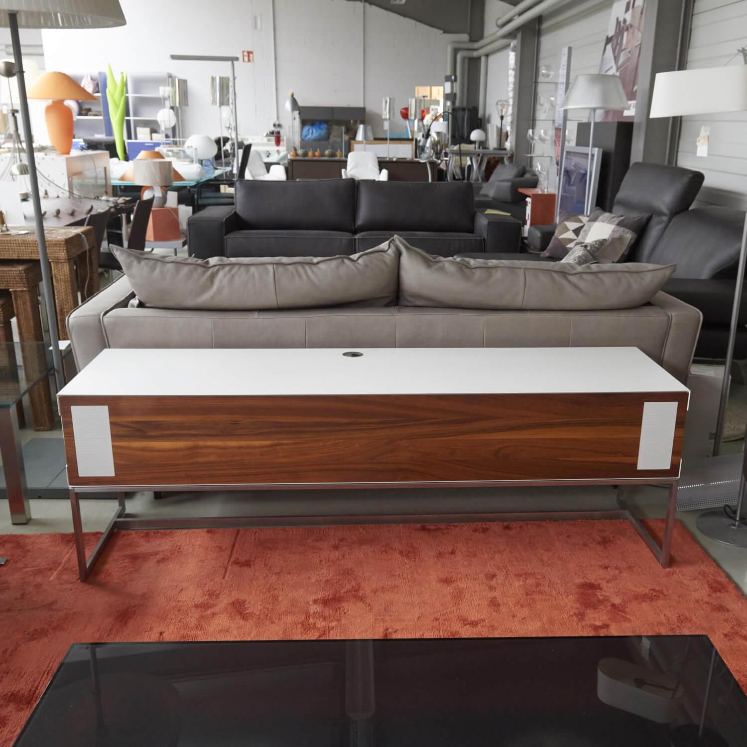 Pönnighaus - Sound-Lowboard Holz Weiß Gestell Metall - 1