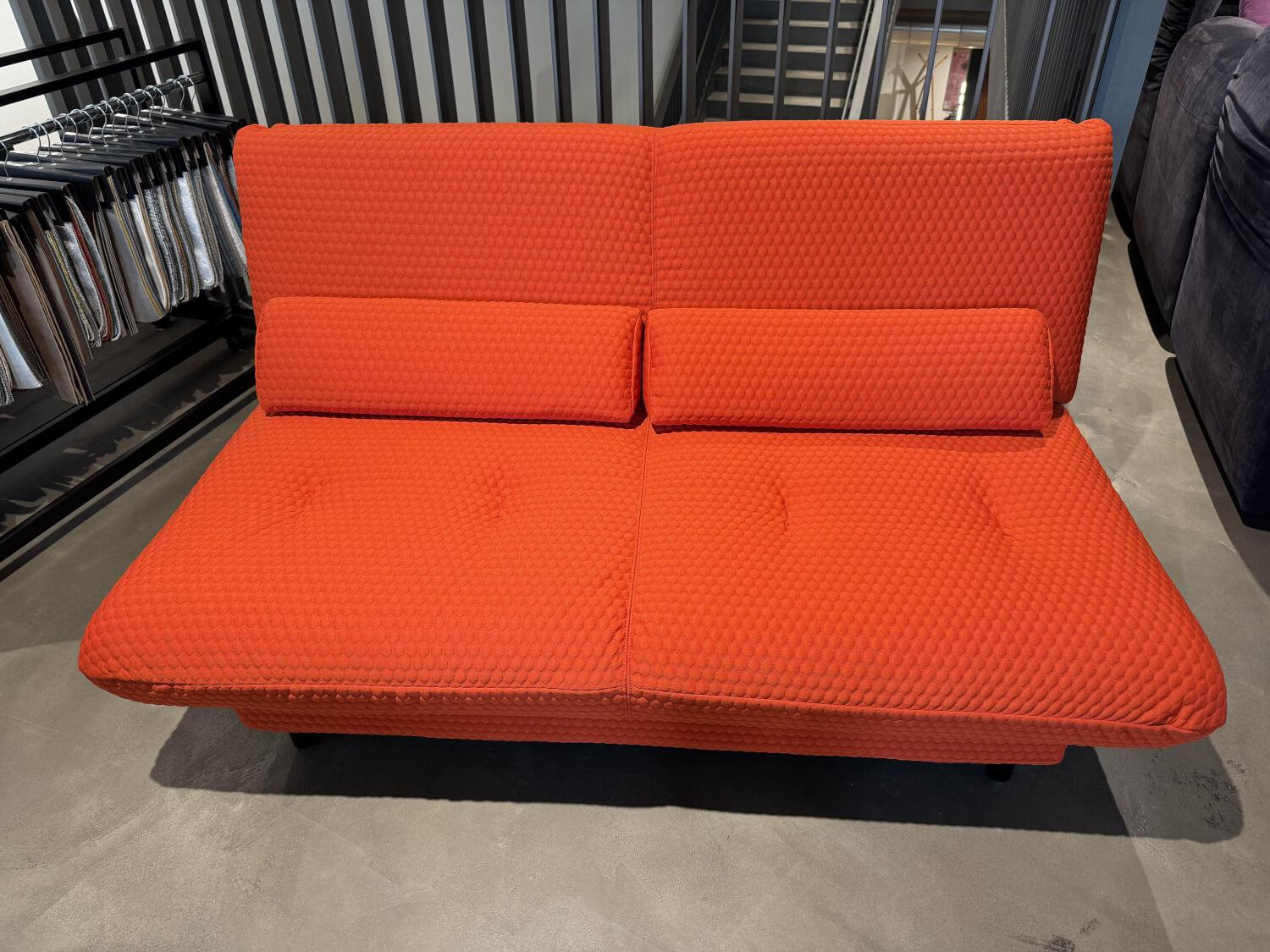 Brühl - Schlafsofa Quint Stoff 36 Orange mit 2 Kissen - 4