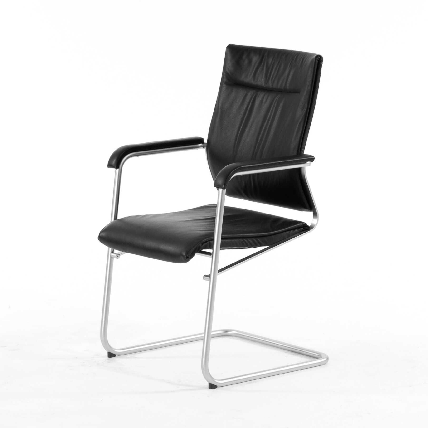 11946_1axnaqT0UrB41N Wilkhahn - Freischwinger Sito 248/55 Leder Schwarz - 12
