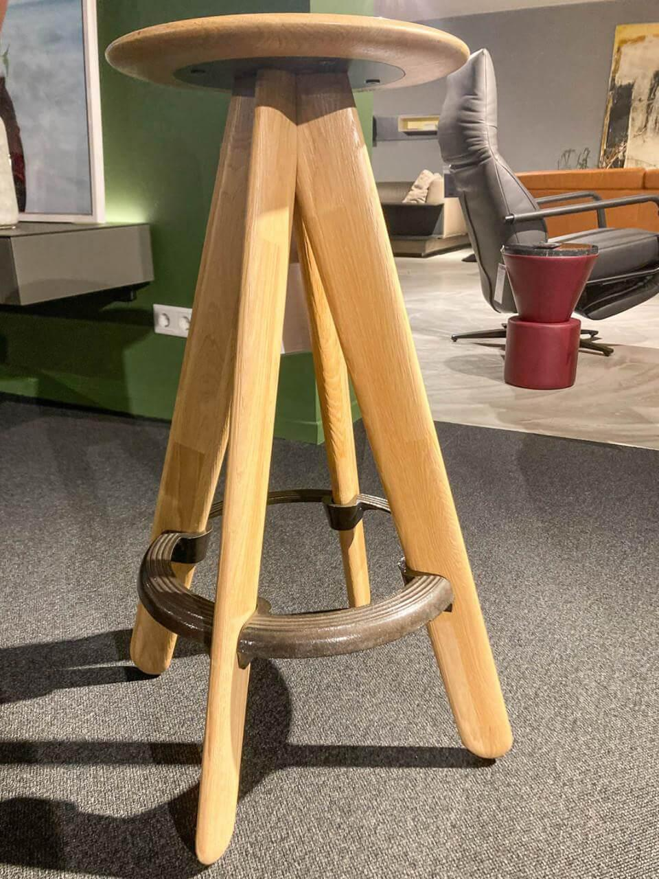 Tom Dixon - 2er Set Barhocker Slab Bar Stool Eiche Natur - 4